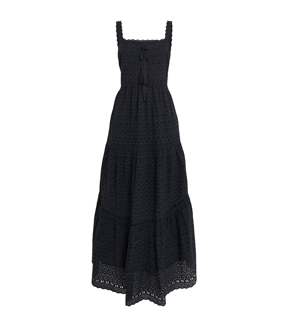 Ulla Johnson Womens Broderie Anglaise Constance Maxi Dress Midnight Image 1