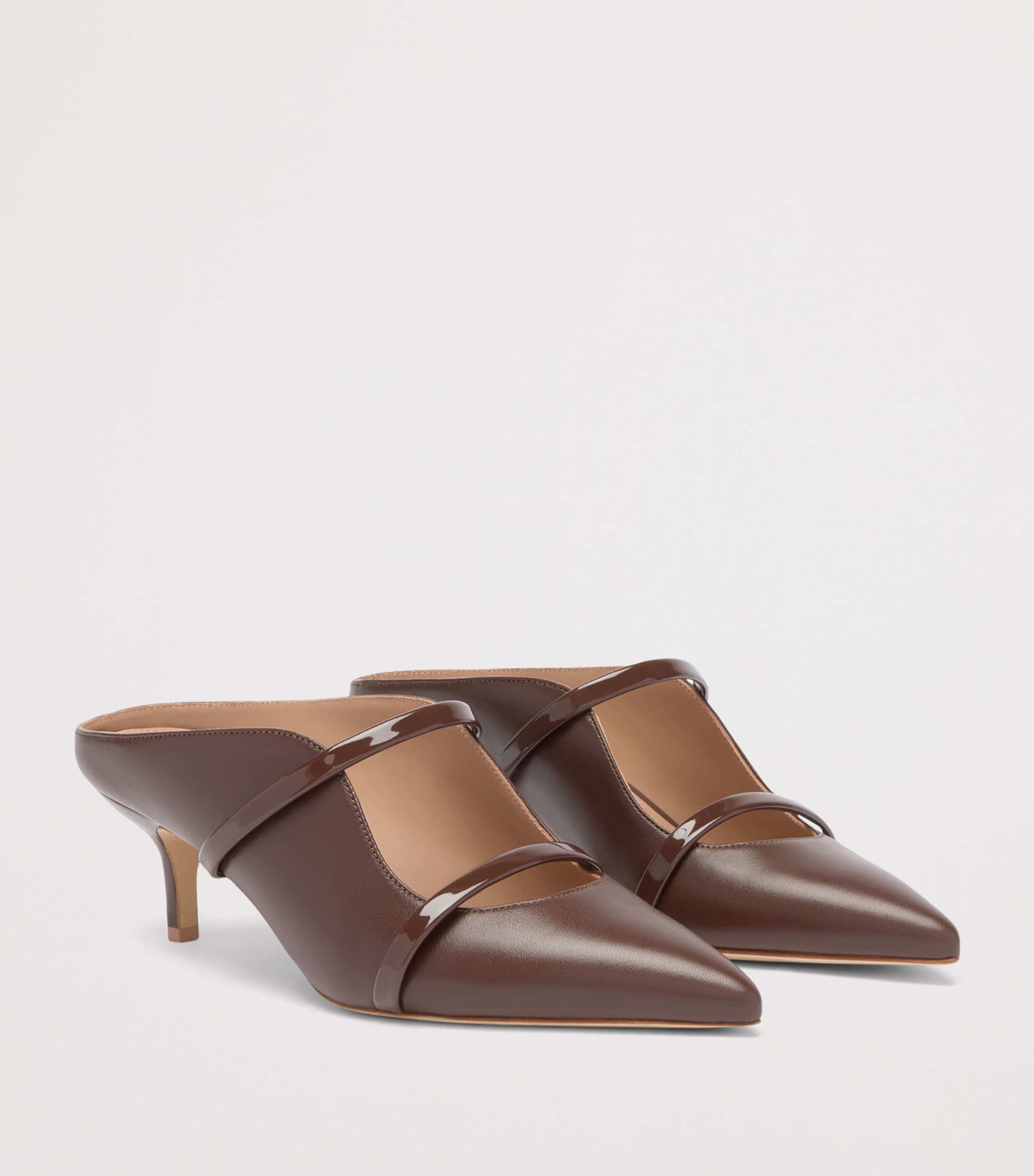 Malone Souliers Leather Maureen Heeled Mules 45 Tobacco Image 3