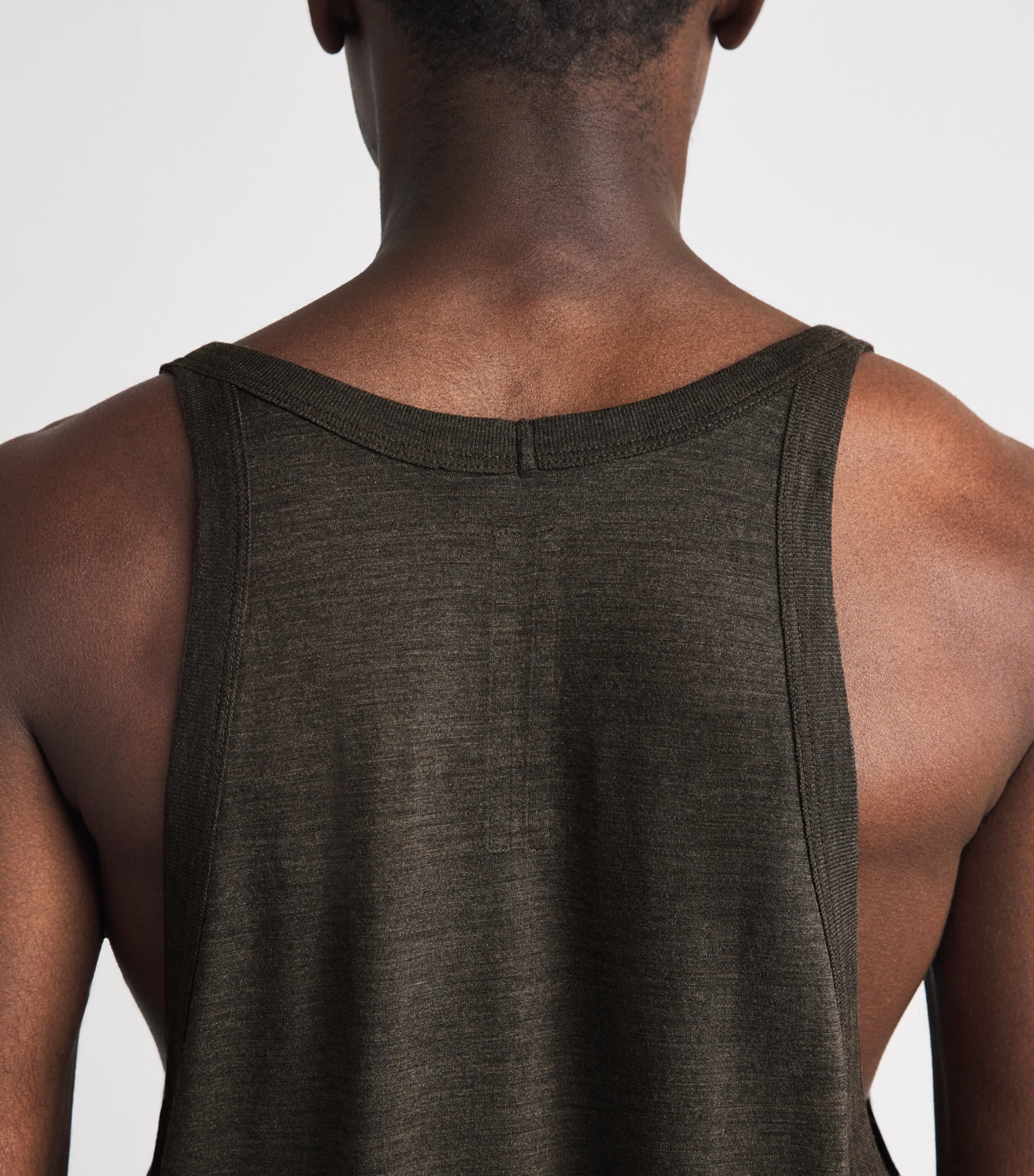 Rick Owens Mens Wool-Silk Pony Tank Top Drkdust Image 3