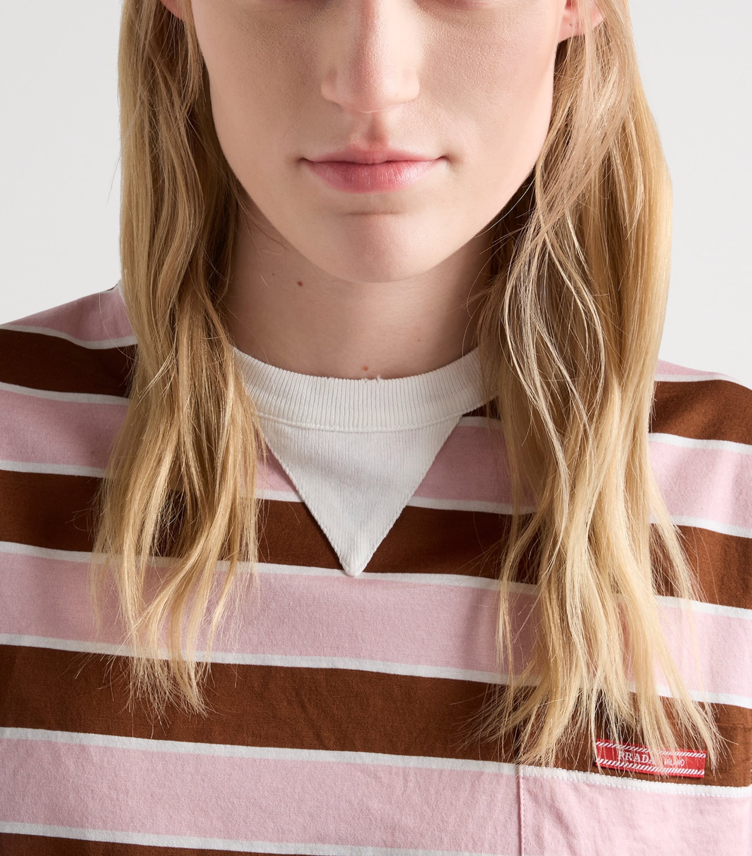 Prada Womens Cotton Striped Rugby Shirt Image 5