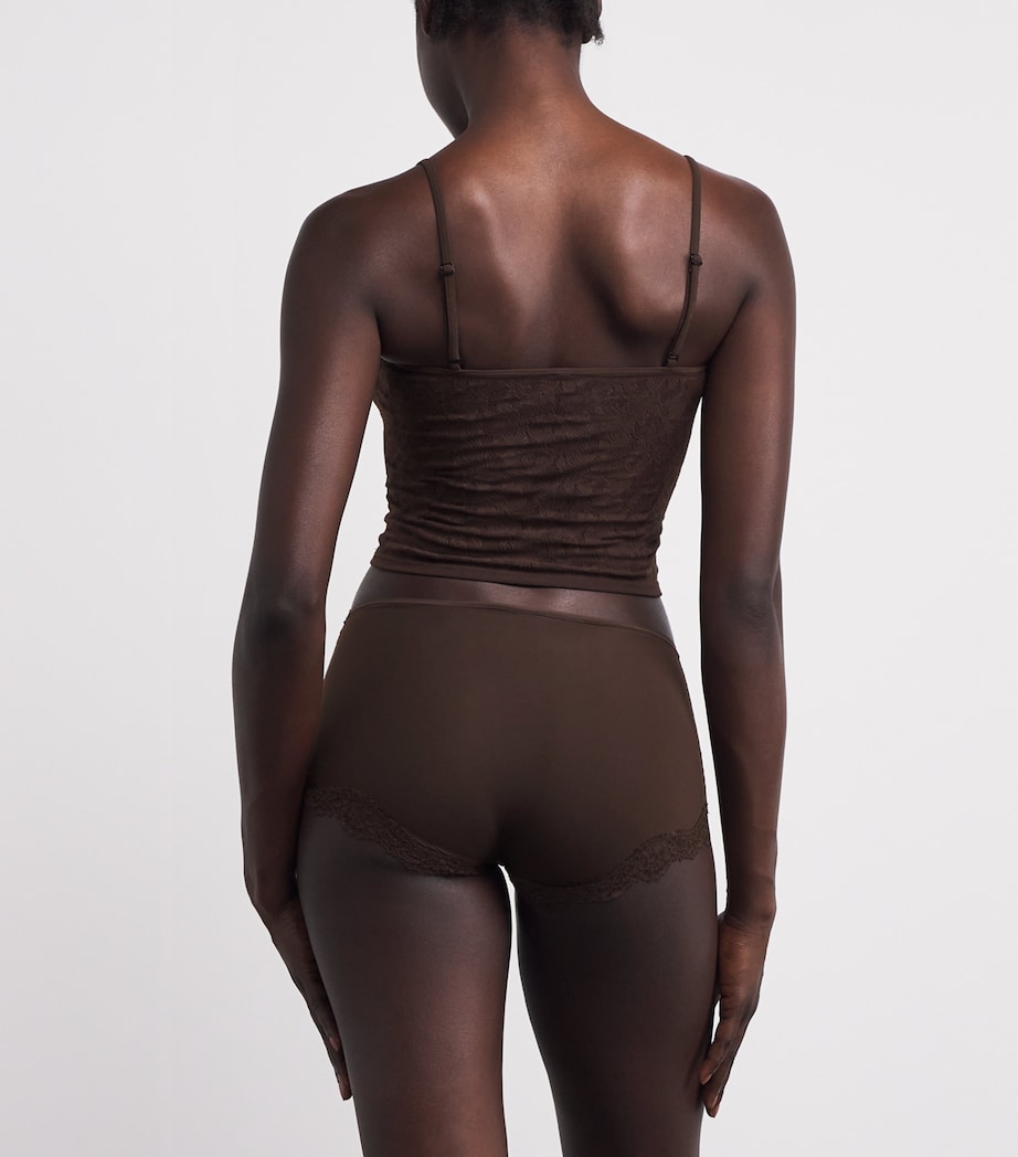 Lace-Trim Fits Everybody Boyshort Briefs ESPRESSO Image 3