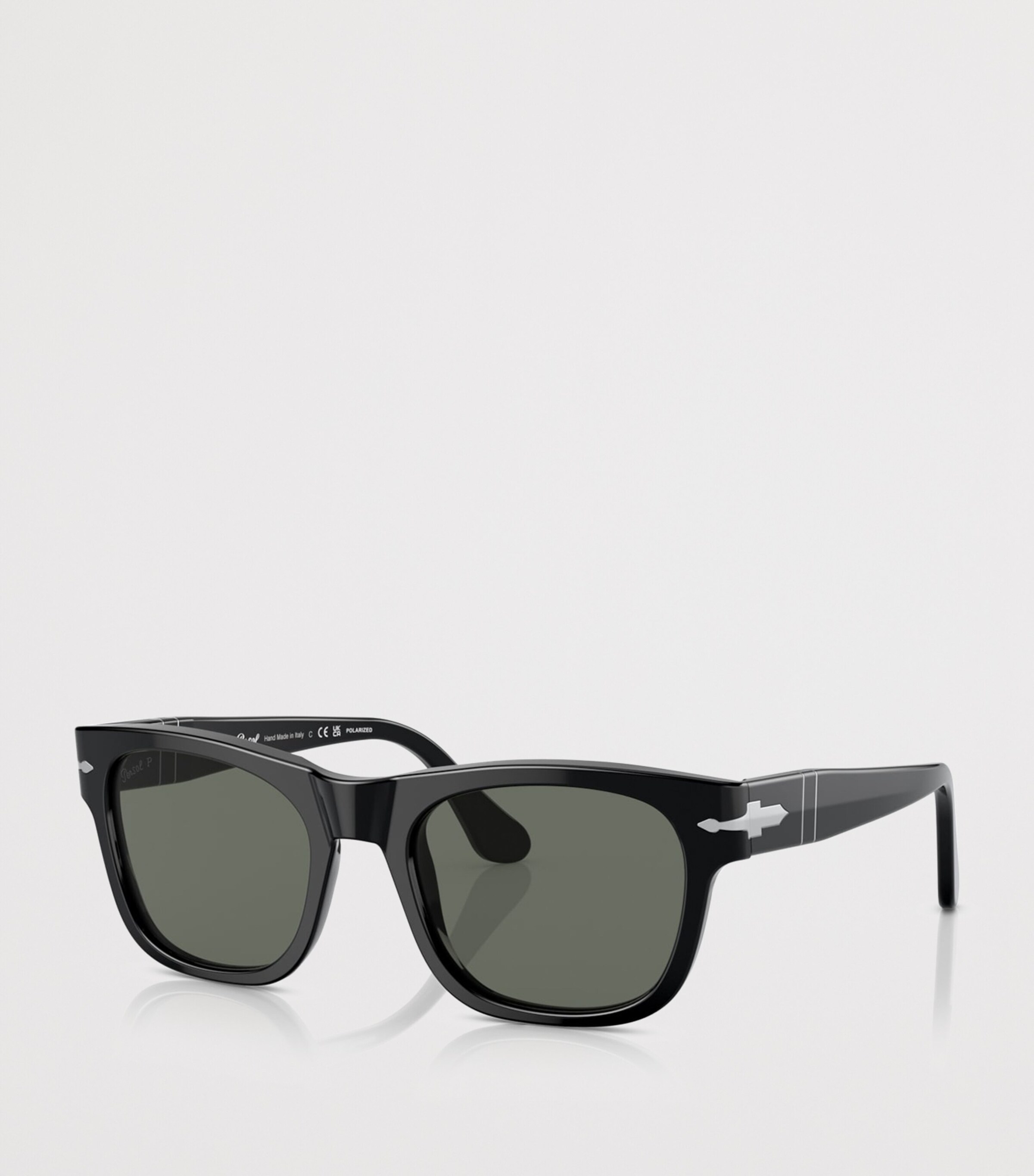 Persol Acetate Rectangle Sunglasses Black Image 2