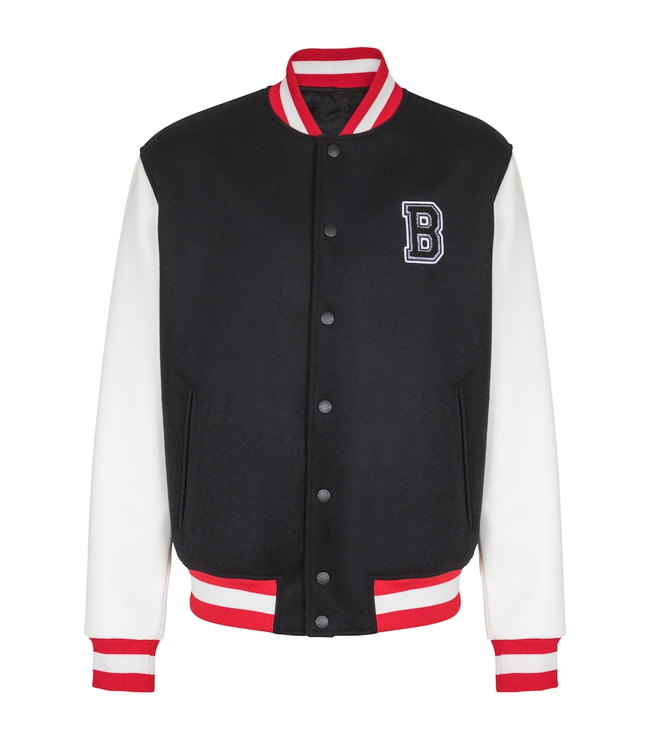 Virgin Wool Logo Bomber Jacket EBE NOIR/BLANC/ROUGE Image 1