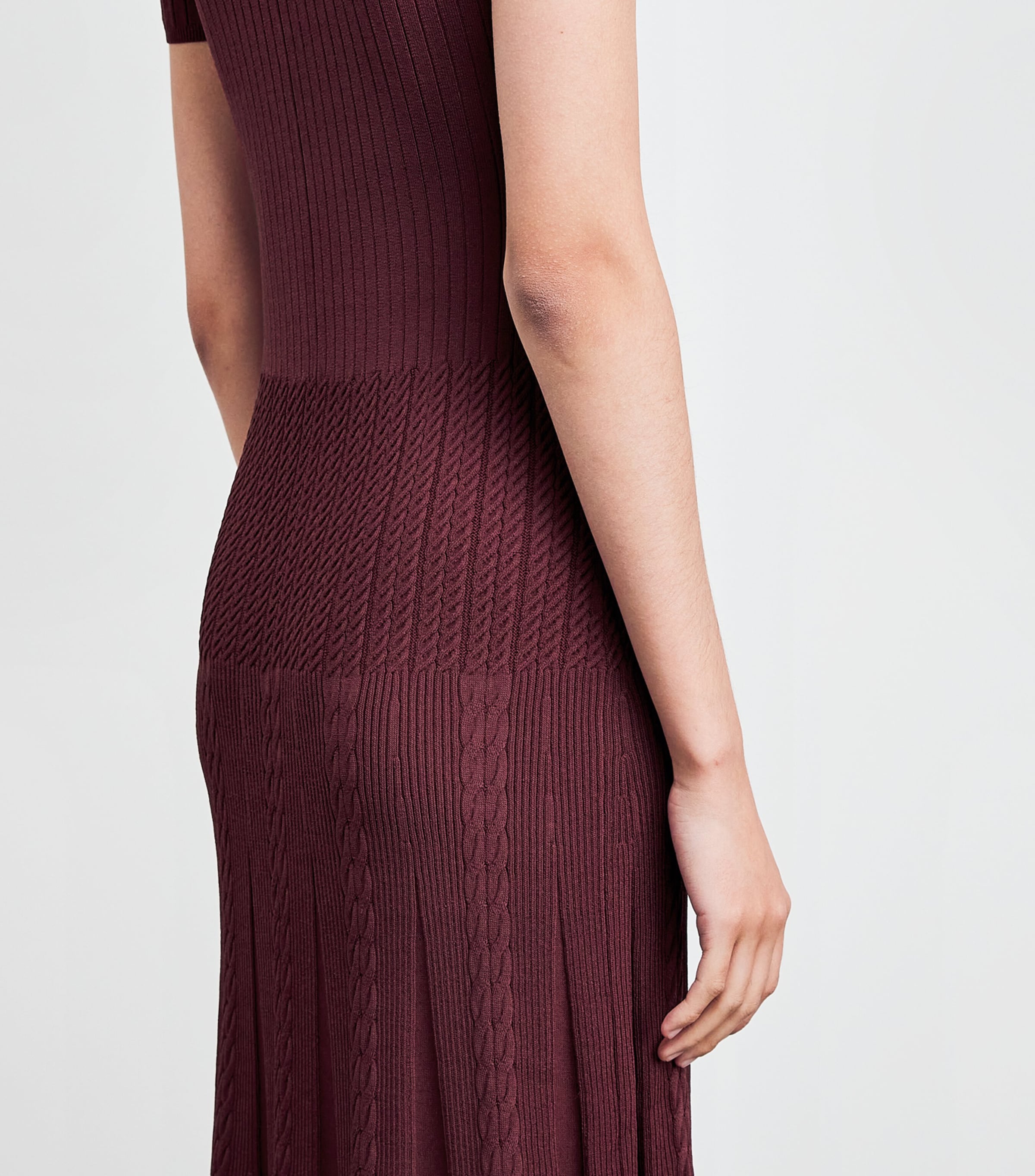 Knitted Midi Dress BORDEAUX Image 6