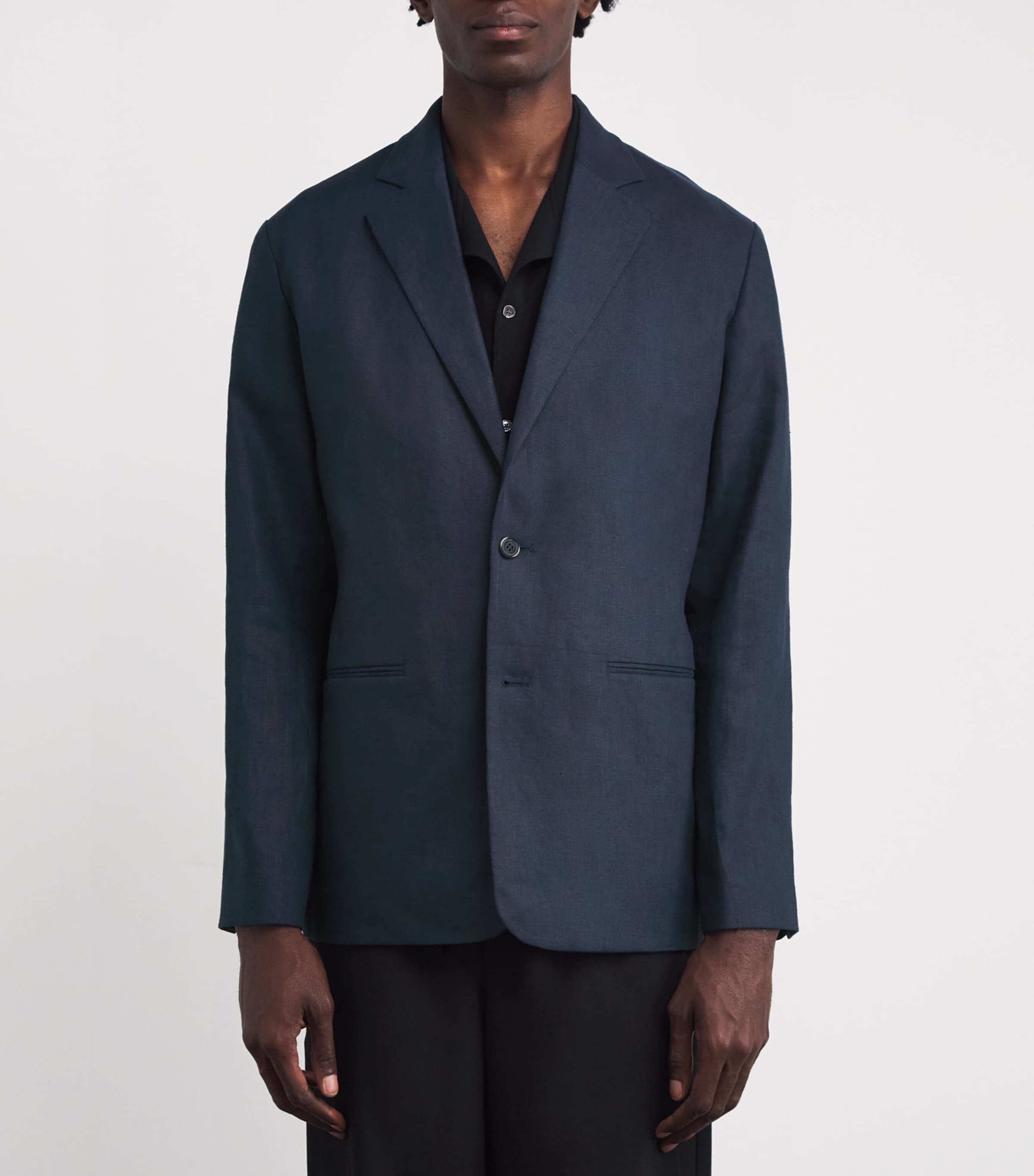 Linen Timo Blazer NAVY  BLUE 200 Image 3
