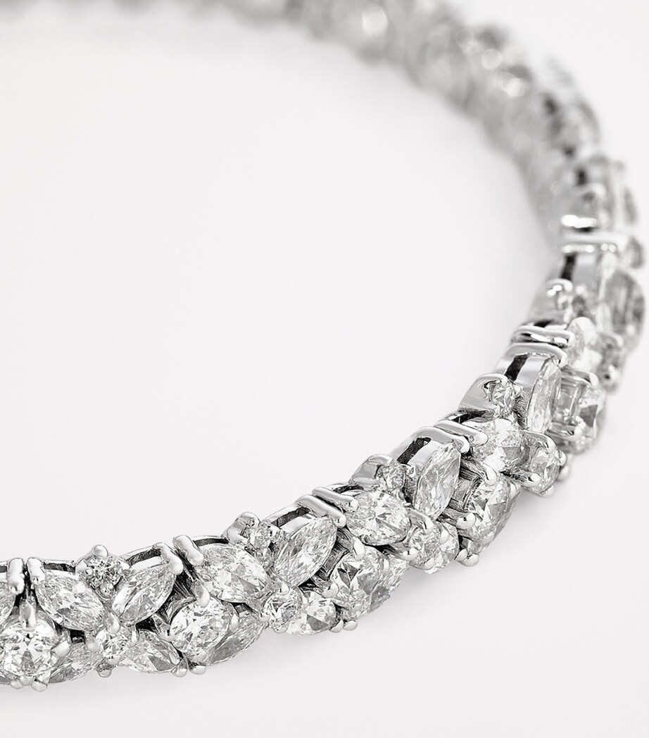 Yeprem White Gold and Diamond Bangle White Gold Image 4