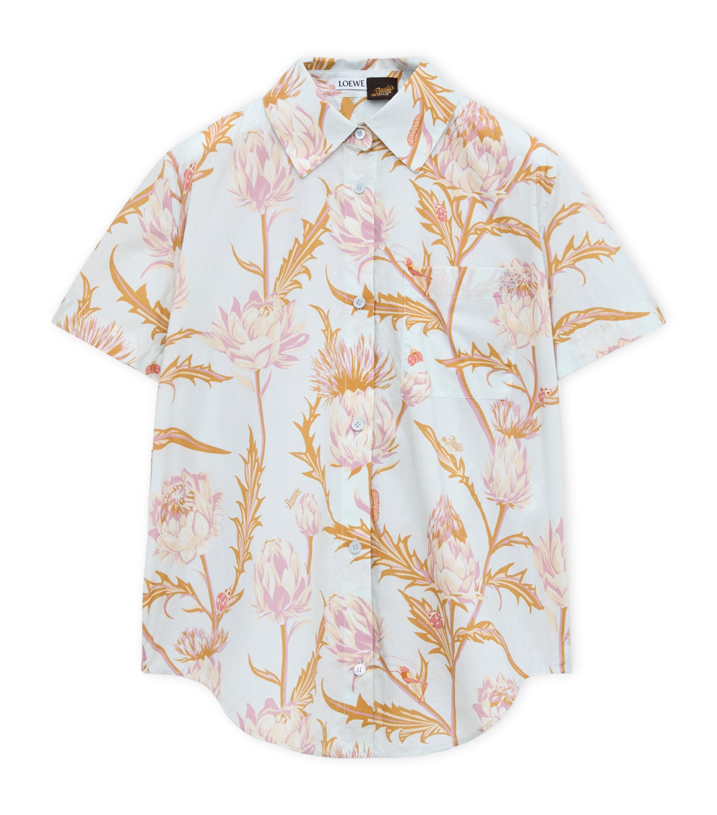 Loewe X Paula's Ibiza Artichoke Short-sleeve Shirt In Blue