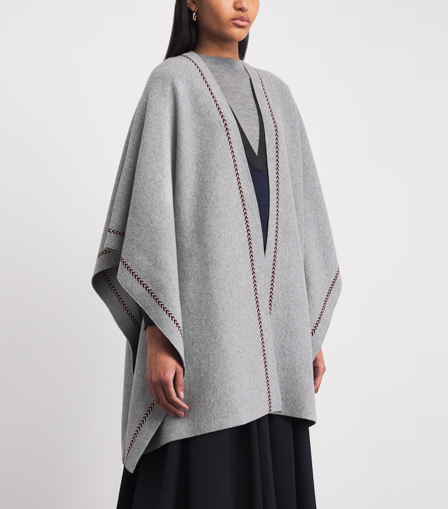 Cashmere Kawk Poncho Q25974 LIGHT GREY Image 4