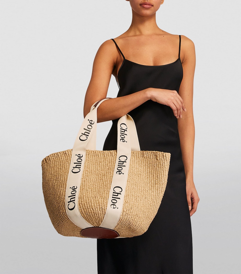 Large Woody Basket Bag BASKET WHITE Image 5