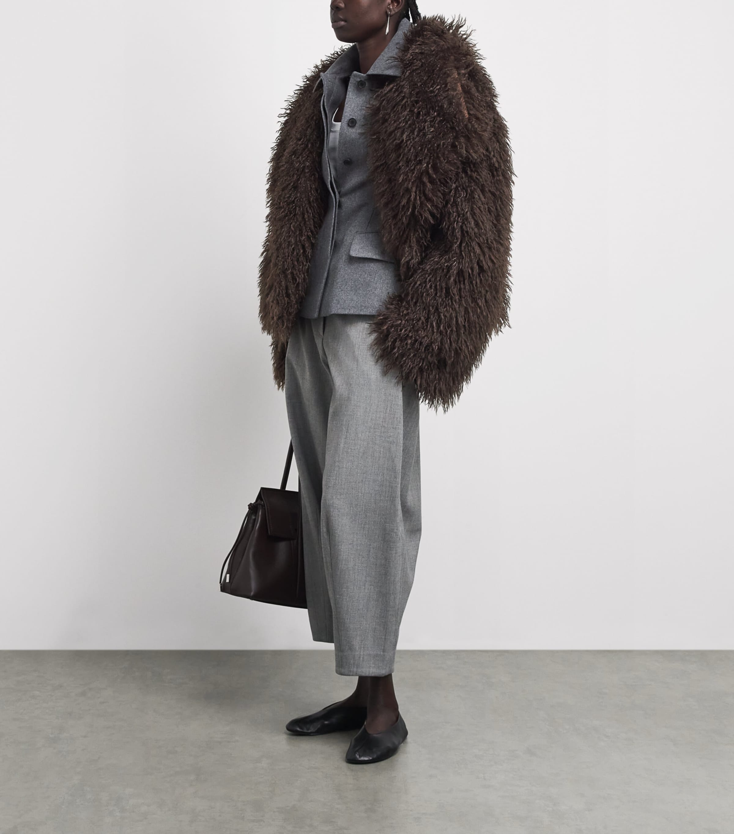 Source Unknown Womens Faux Fur Hathi Jacket Br Image 2