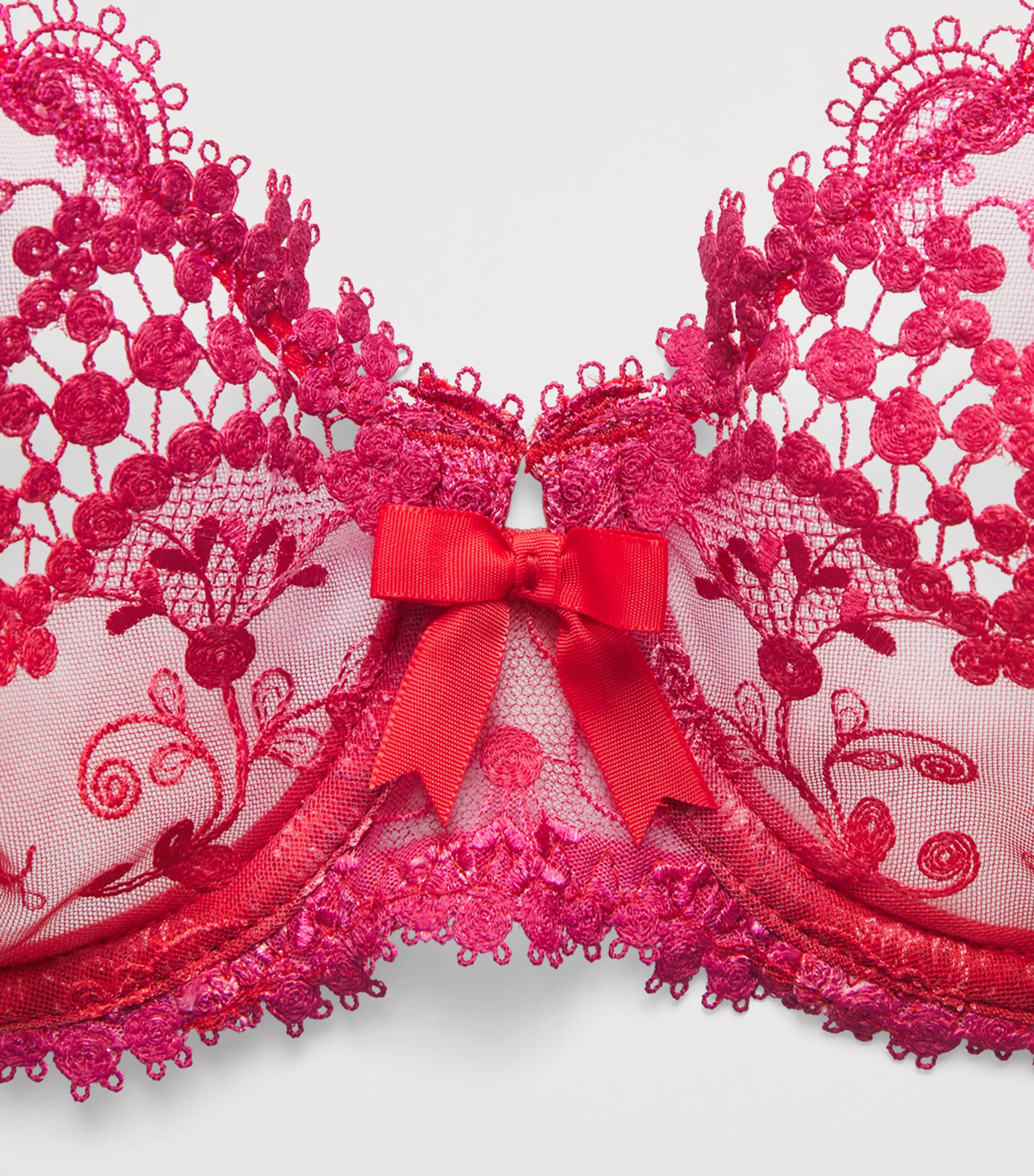 Lace Wish Balconette Bra 160 RAINBOW RED Image 4