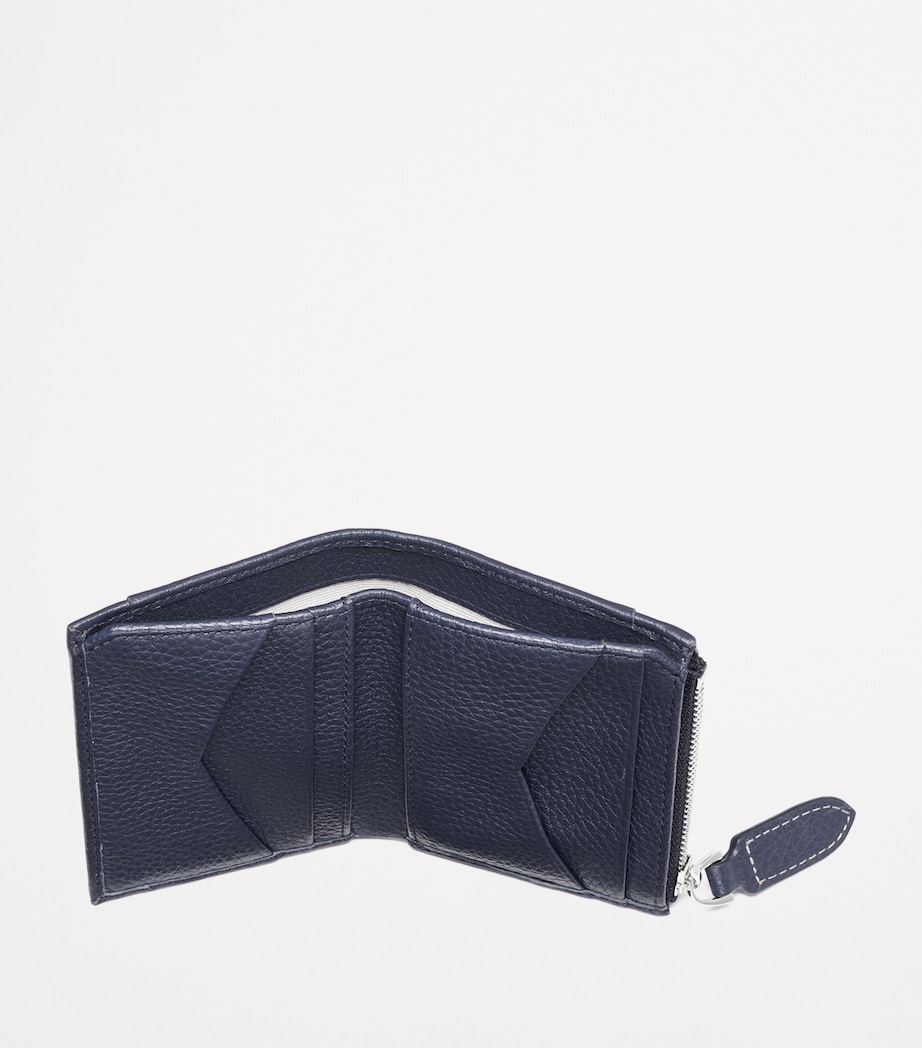Leather Hudson Pocket Wallet NAVY Image 4