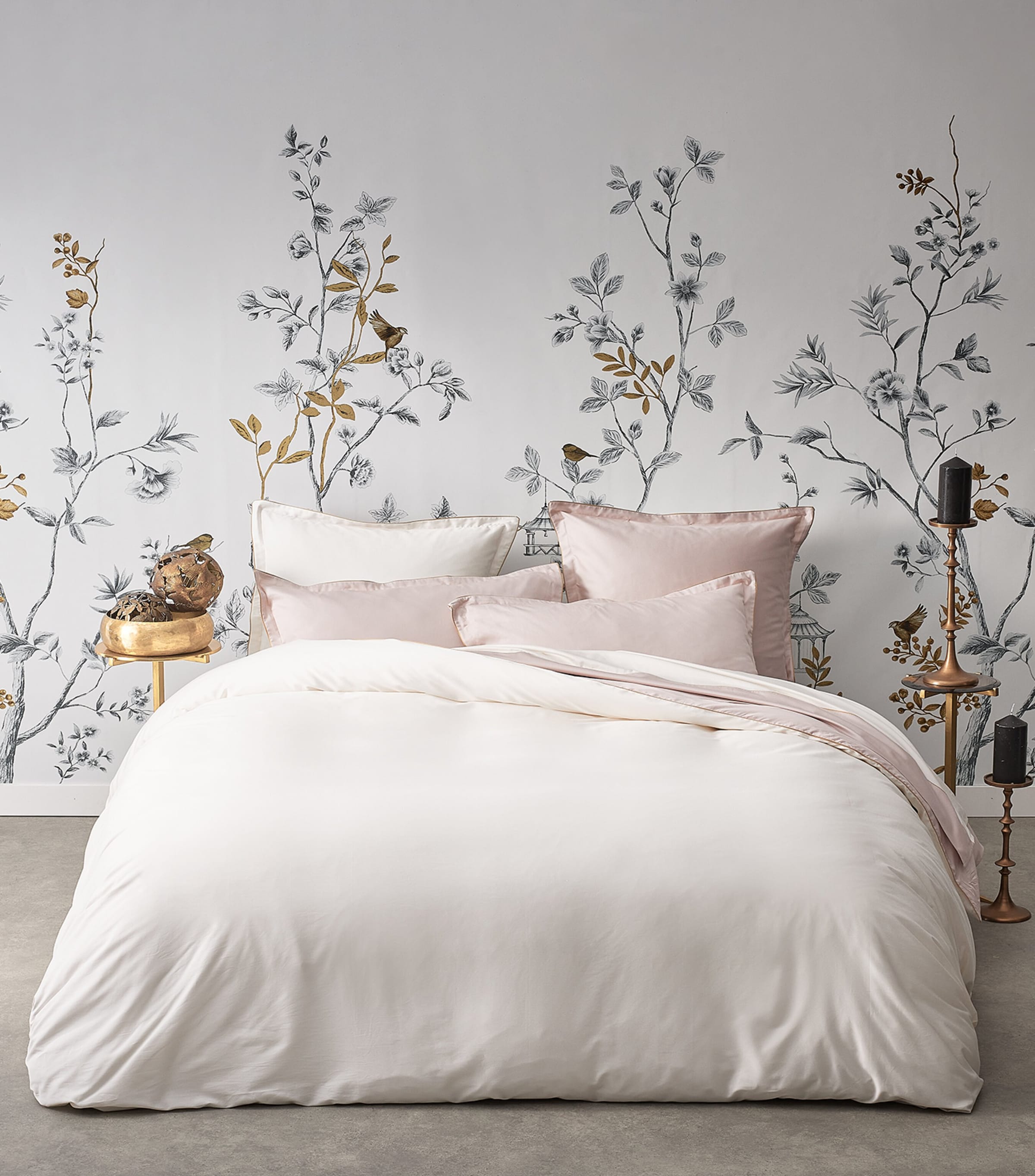 Nobel King Duvet Cover (230cm x 220cm) PINK/ERMINE/BEIGE Image 3