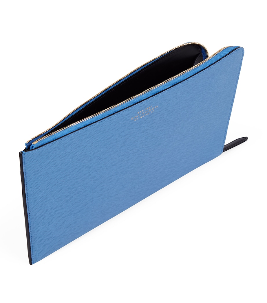 Panama Leather Slim Pouch NILE BLUE Image 3