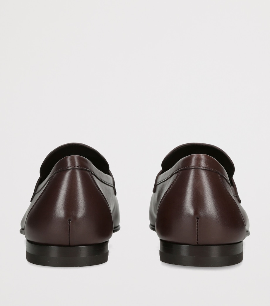 Tod's Leather Mocassino Loafers Dark Brown Image 4