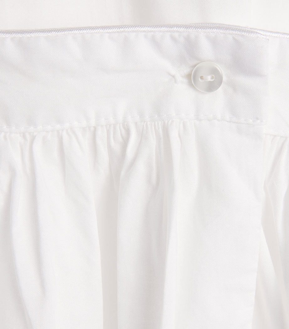 Pima Cotton Ceremonial Gown and Hat Set (0-24 Months) K00 WHITE Image 3