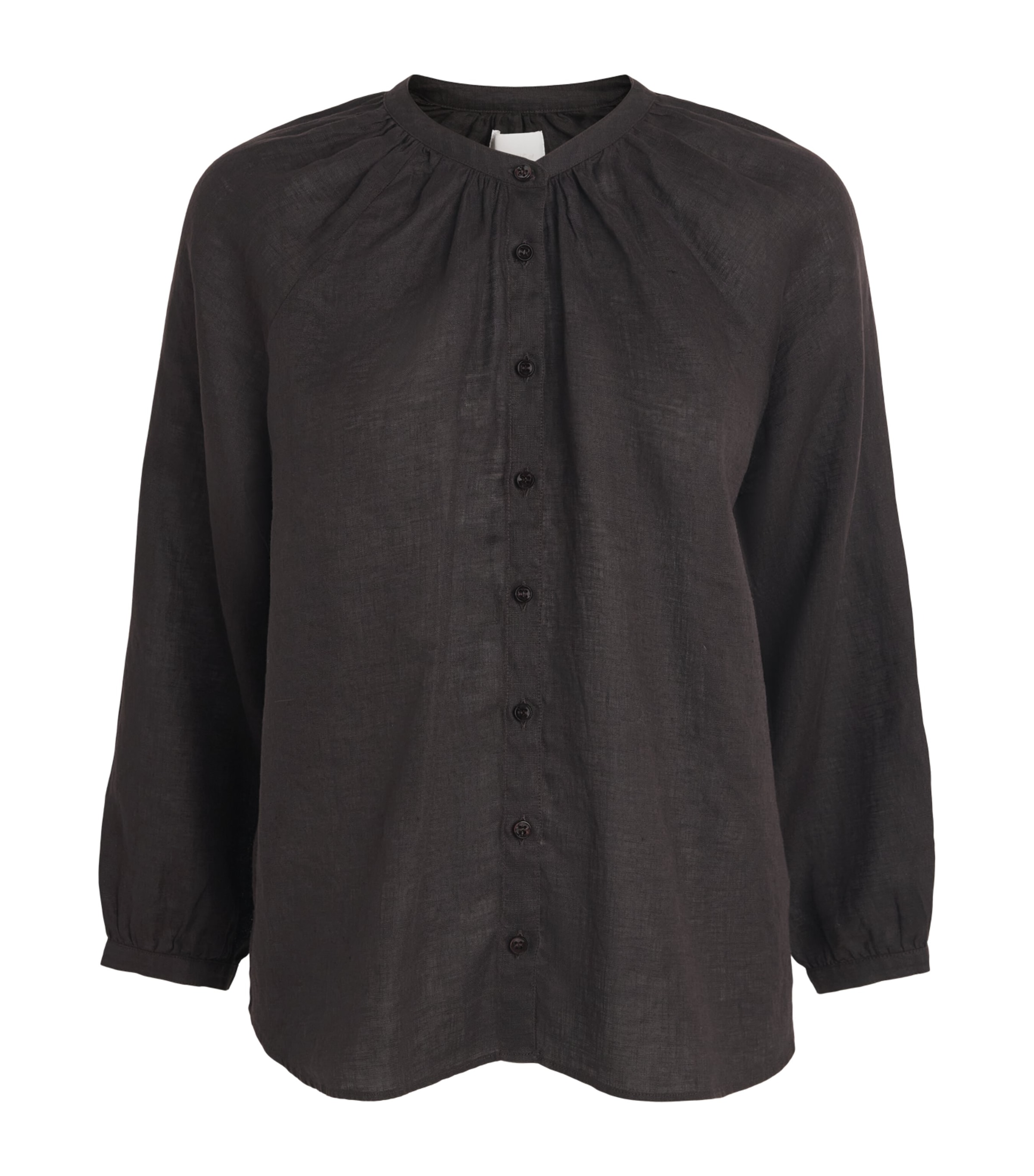 Citizens of Humanity Womens Linen Paro Blouse Chcolate Md/dk Brown Image 1