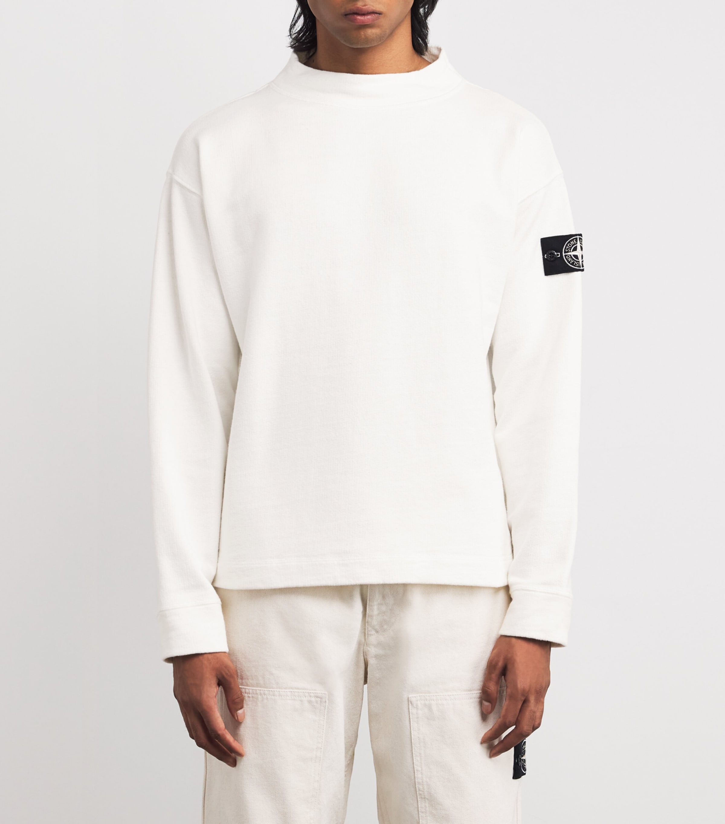 Organic Cotton High-Neck Sweatshirt V0099 Image 3