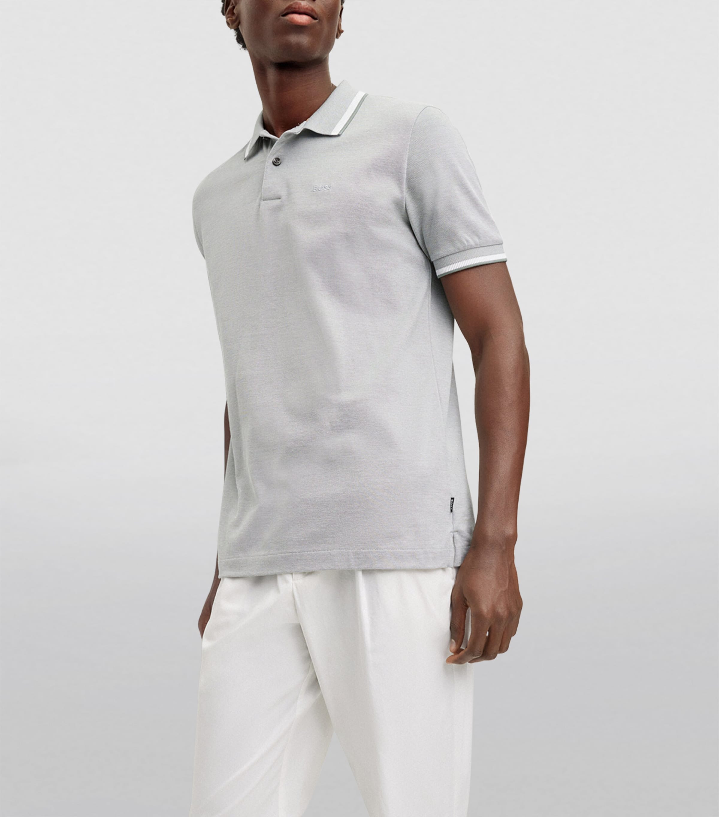 Stripe-Detail Polo Shirt 343 Image 3