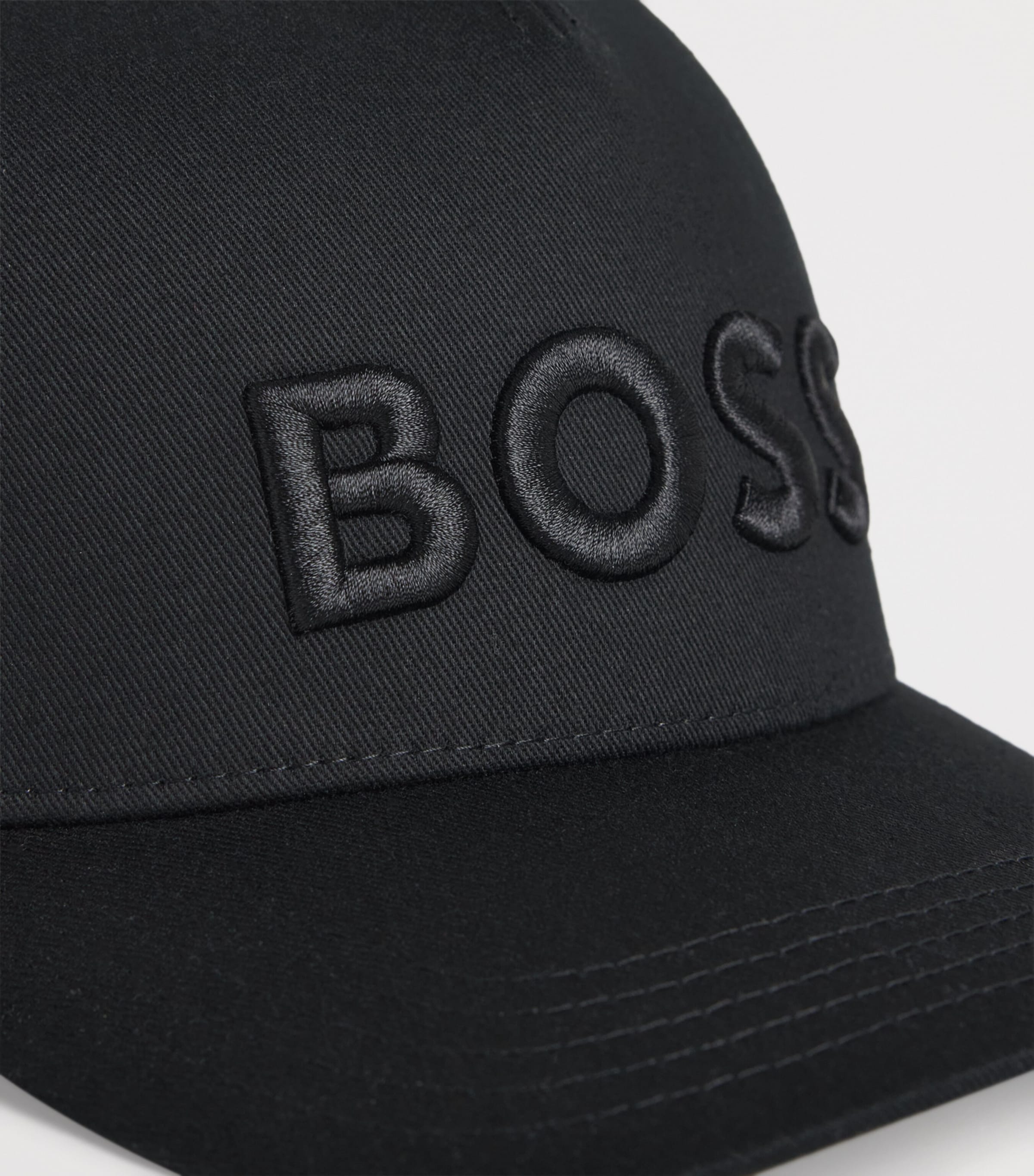 Cotton Logo Baseball Cap 001 BLACK Image 4