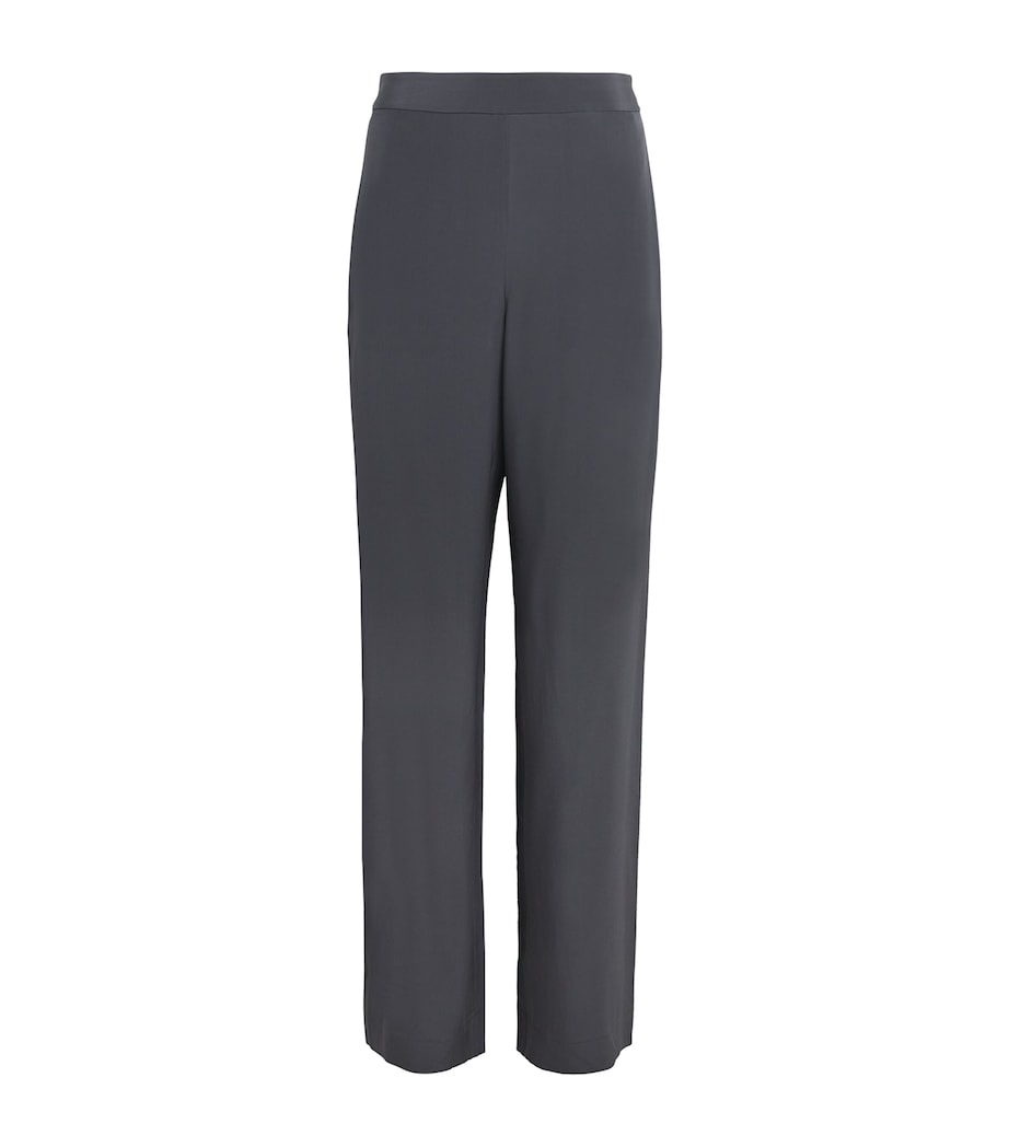 Silk Satin Sahel Trousers SMOKE Image 1