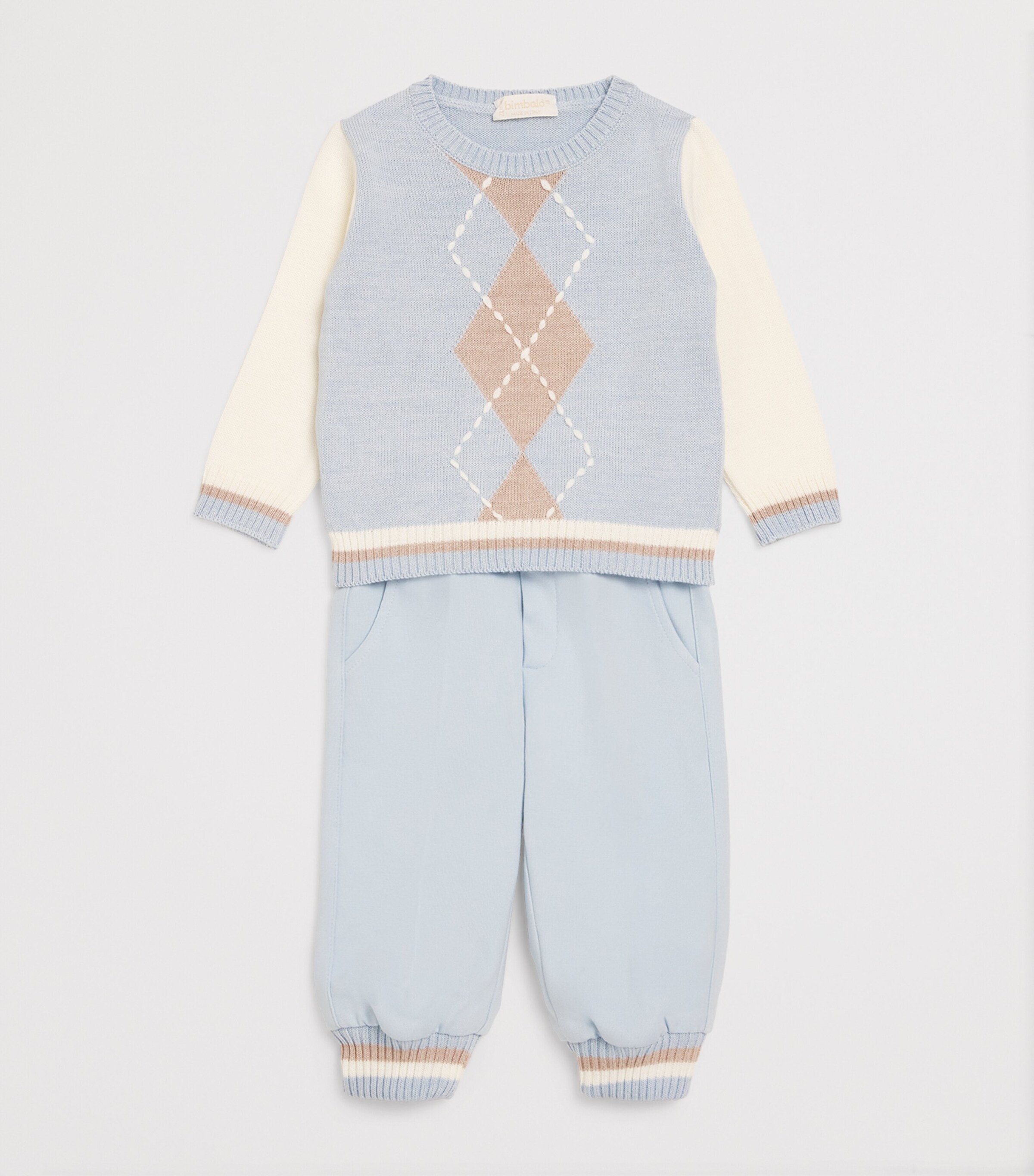Wool-Blend Argyle Sweater (1-24 Months) OMUTA Image 3