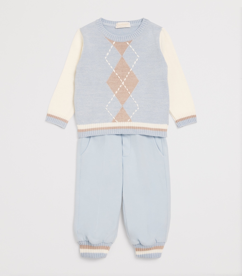 Wool-Blend Argyle Sweater (1-24 Months) OMUTA Image 3