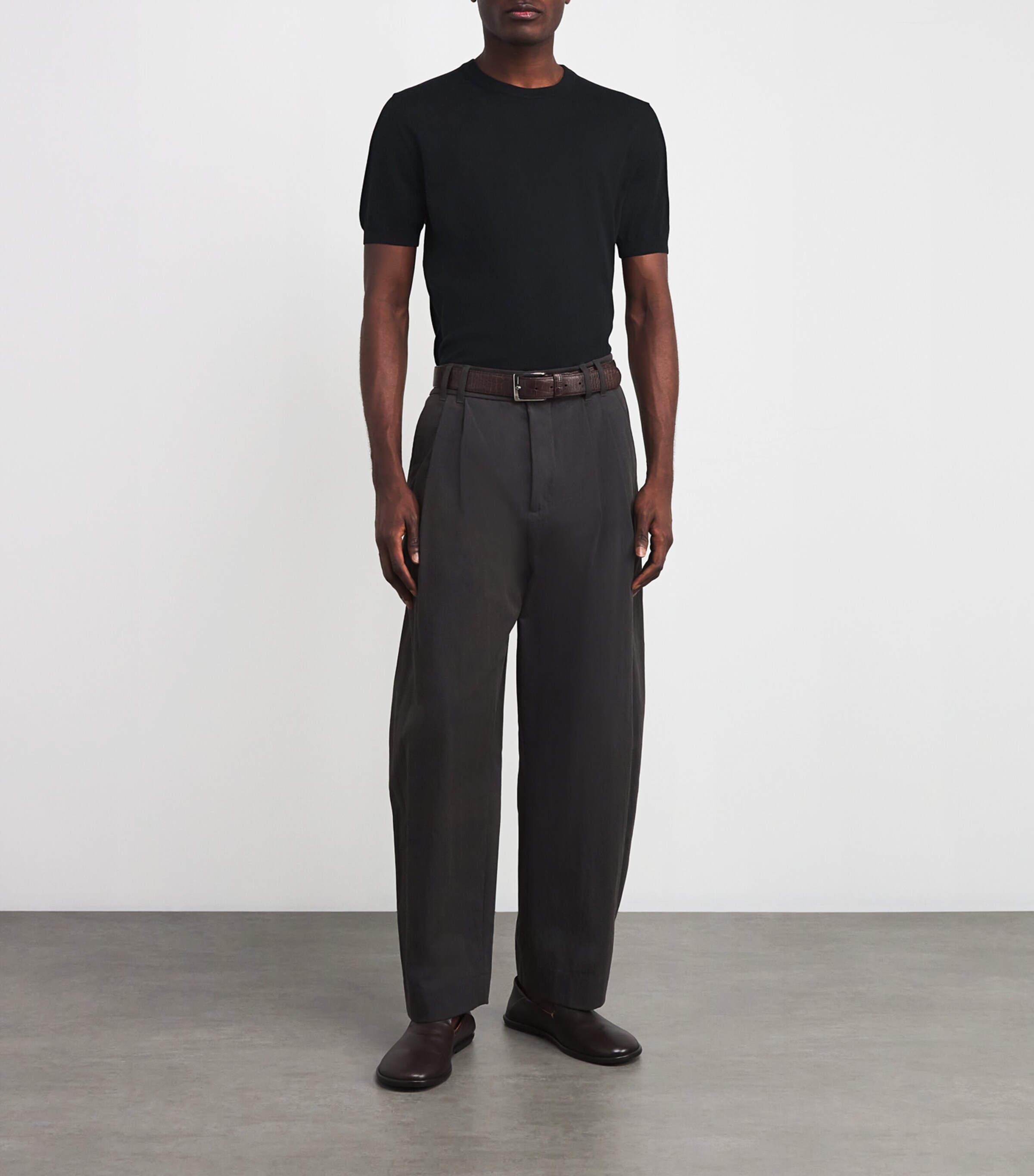 Canali Mens Cotton Crew-Neck T-Shirt Image 2