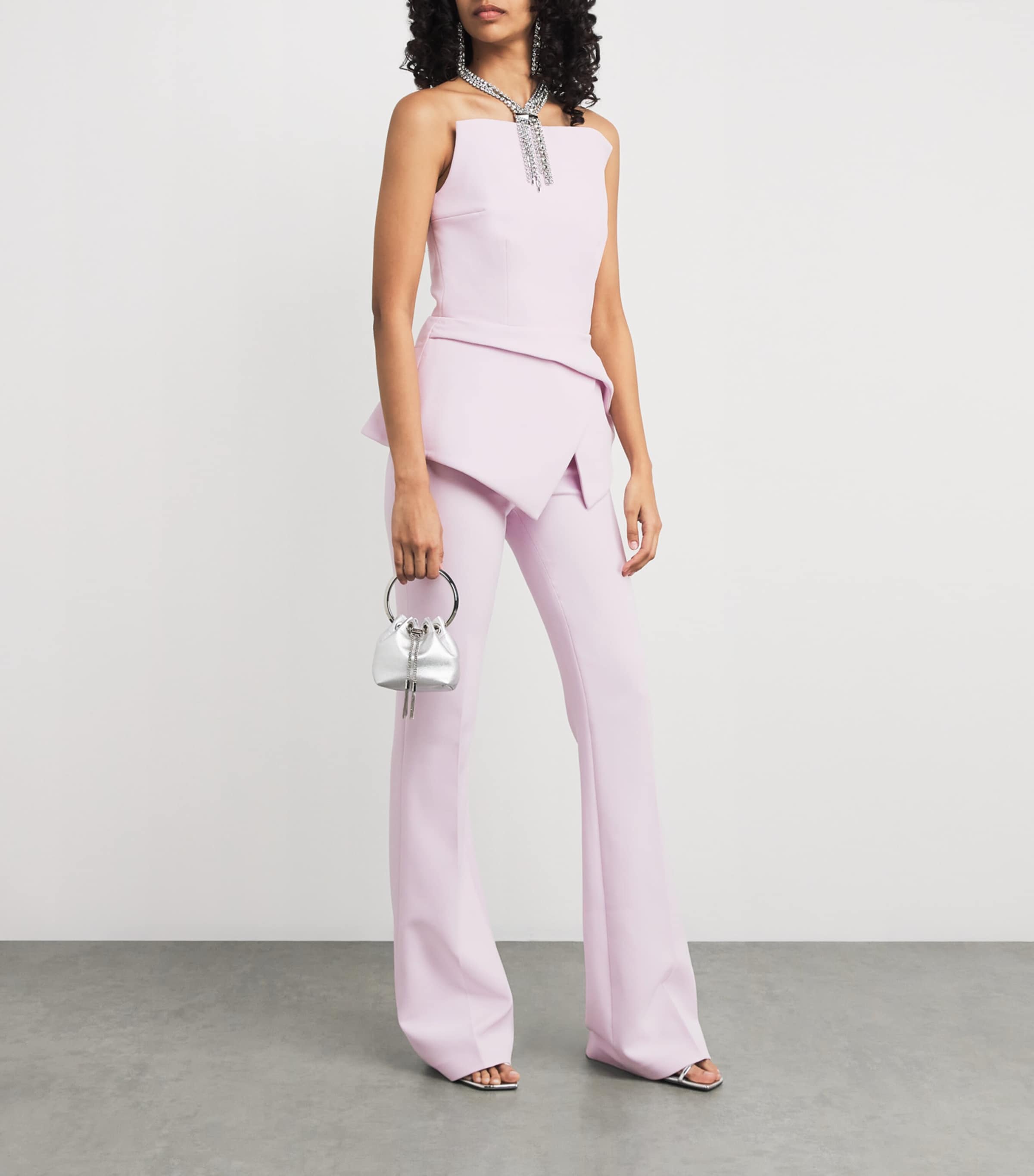 【Safiyaa】 Alexa high-riseフレアクレープパンツ Safiyaa Crepe Alexa Flared Trousers | Harrods US