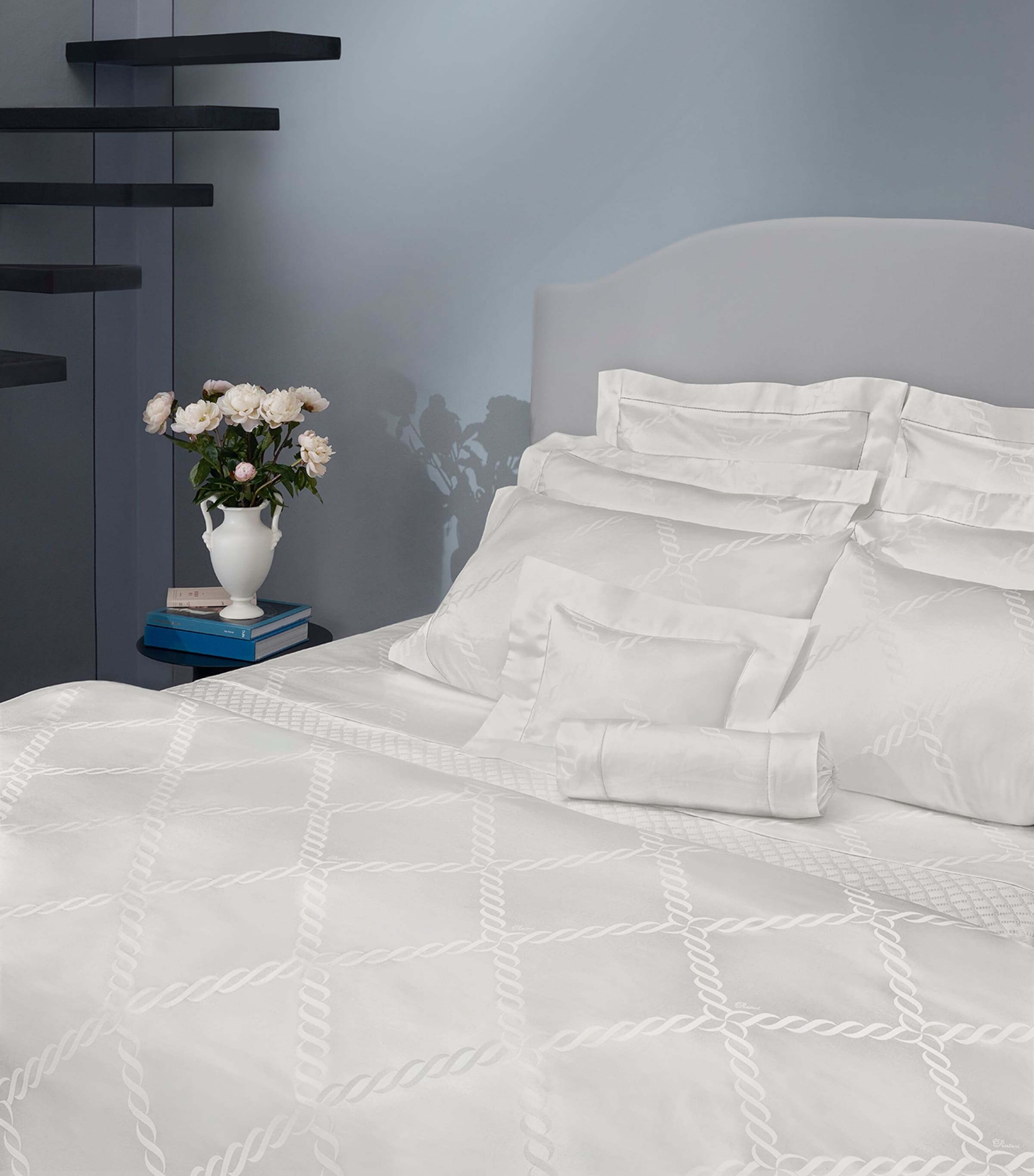 Pratesi Treccia Super King Duvet Cover (260cm x 220cm) White Image 2