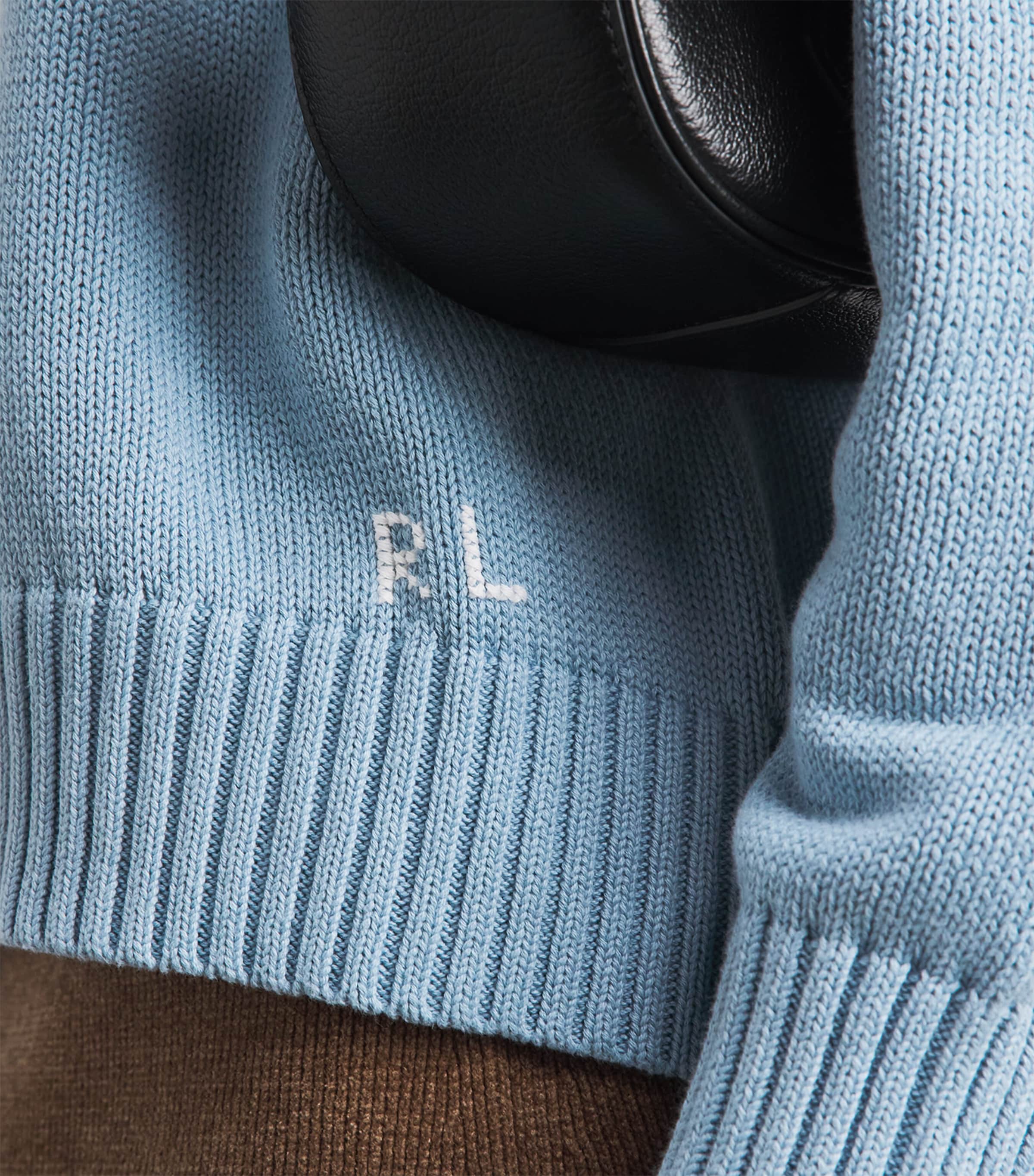 Polo Ralph Lauren Womens Cotton Polo Bear Sweater Blue Note Image 3