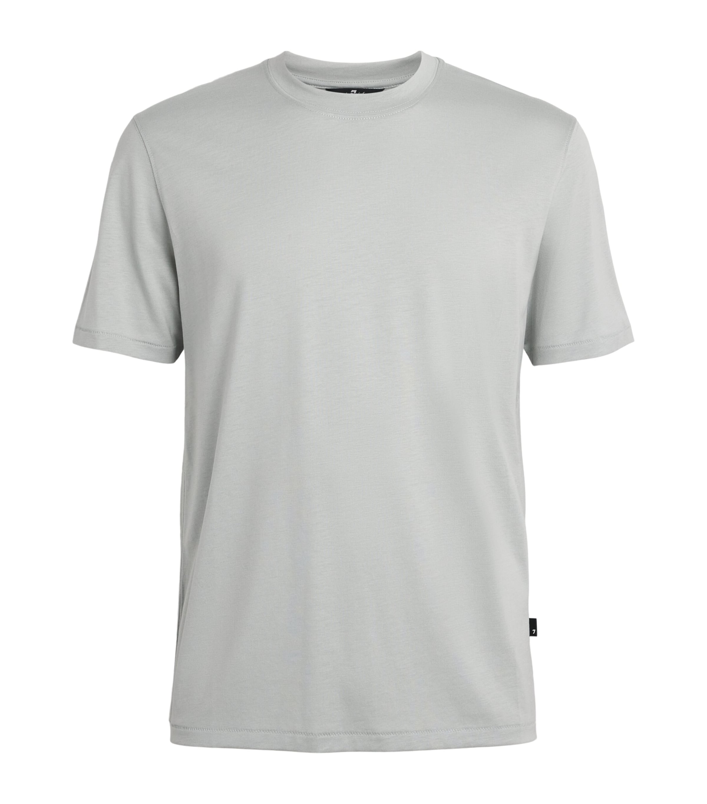 7 For All Mankind Mens Crew-Neck T-shirt Light Blue Image 1