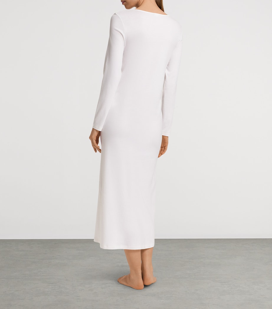 Cotton Long-Sleeve Kalea Nightdress OFF WHITE Image 4