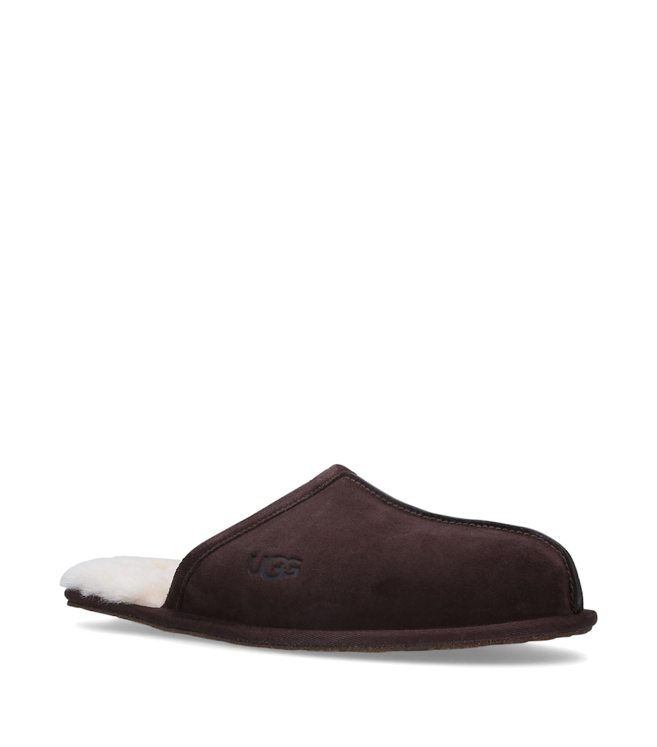 Suede Scuff Slippers DARK BROWN Image 2