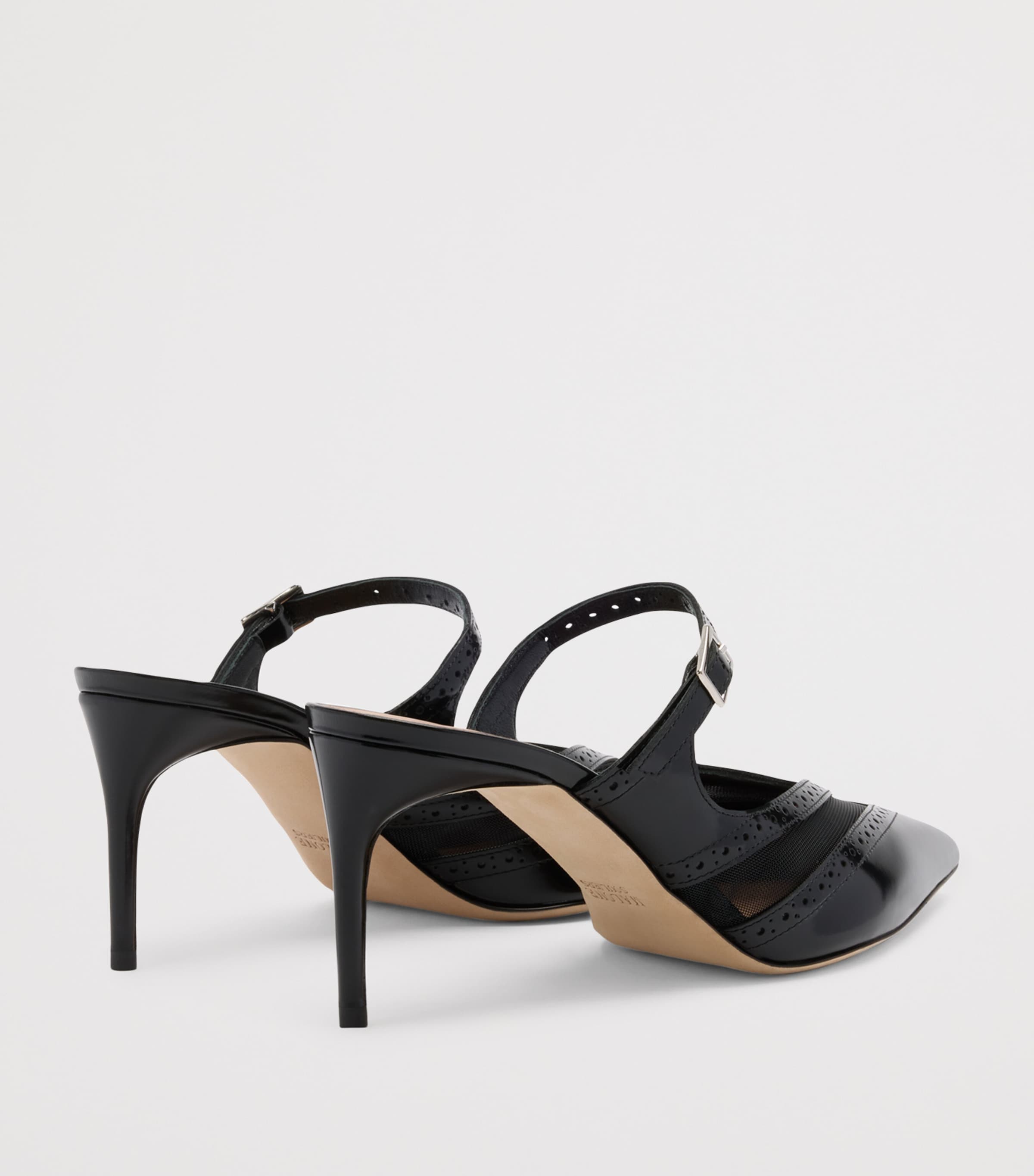 Leather Cristi Mules 70 BLACK Image 4