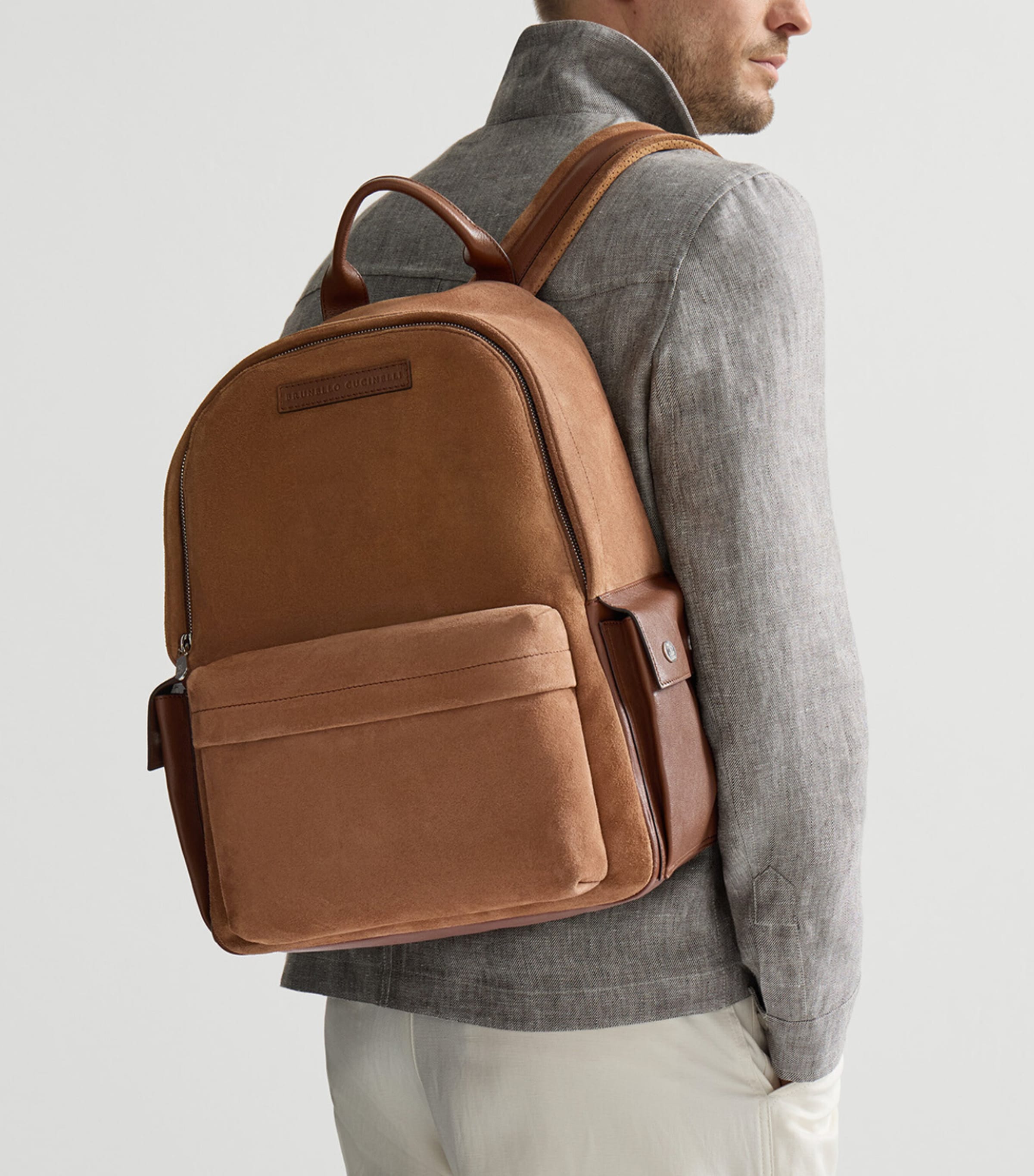 Brunello Cucinelli Suede Travel Backpack Image 2