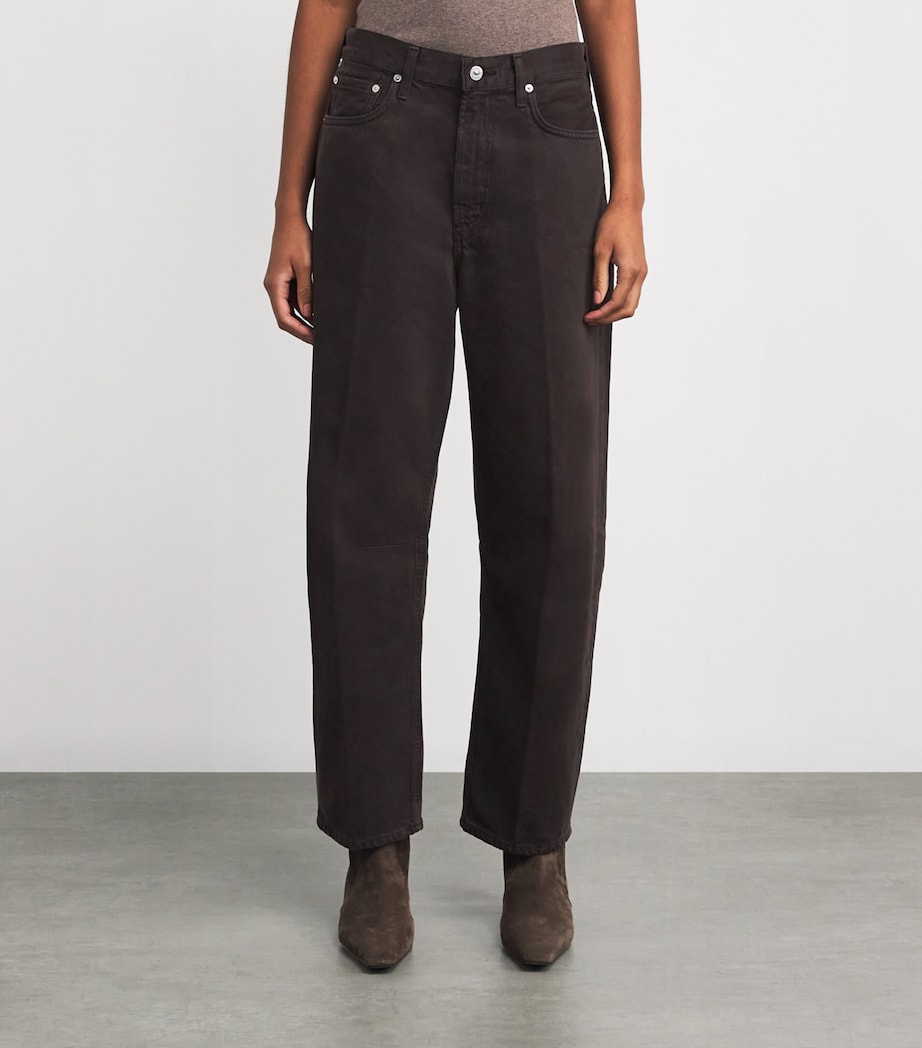 Miro Mid-Rise Relaxed Jeans CAROB (DK BROWN) Image 3