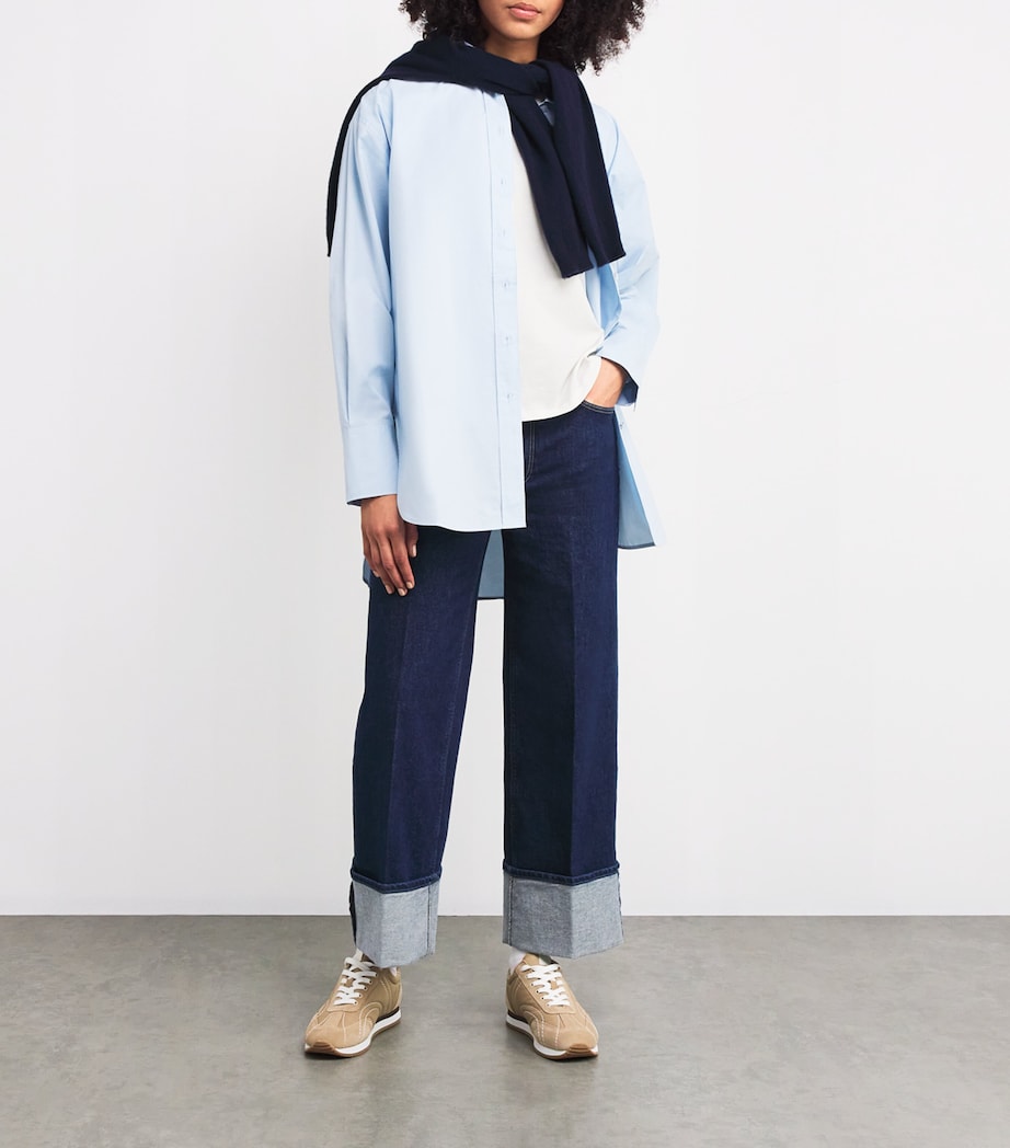 Weekend Max Mara Womens Stretch-Cotton T-Shirt White Image 2