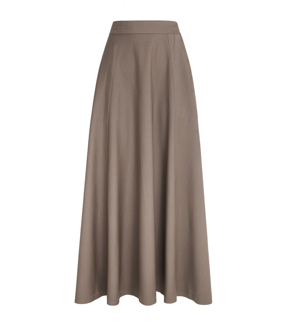 SASUPHI Womens Fresh Wool Lauren Maxi Skirt Mud Image 1