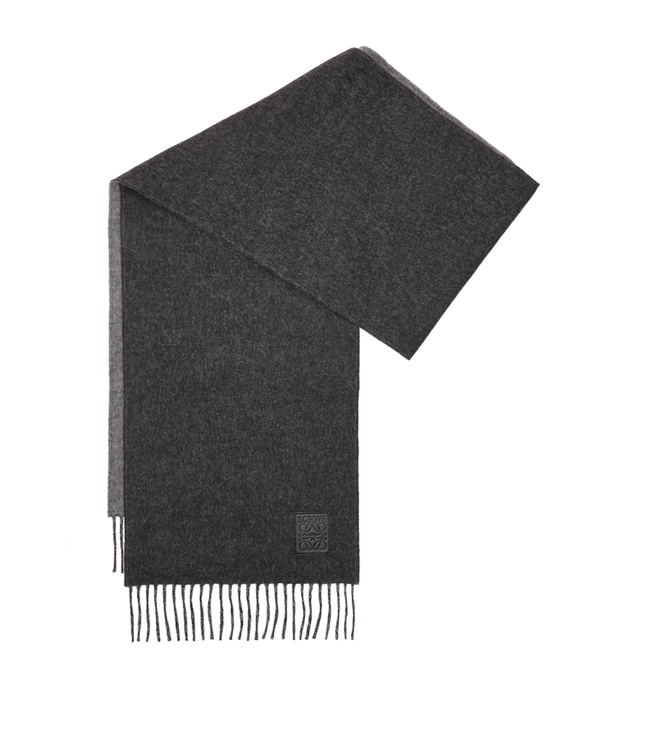 LOEWE Wool-Cashmere Anagram Scarf Black/grey Image 1