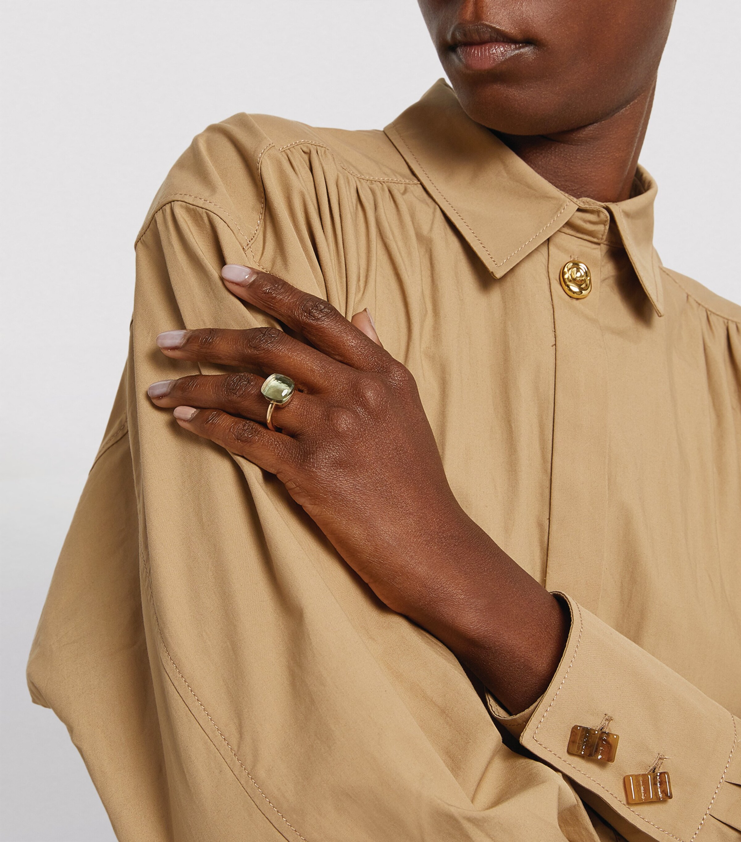 Mixed Gold and Prasiolite Nudo Maxi Ring 000PA Image 5