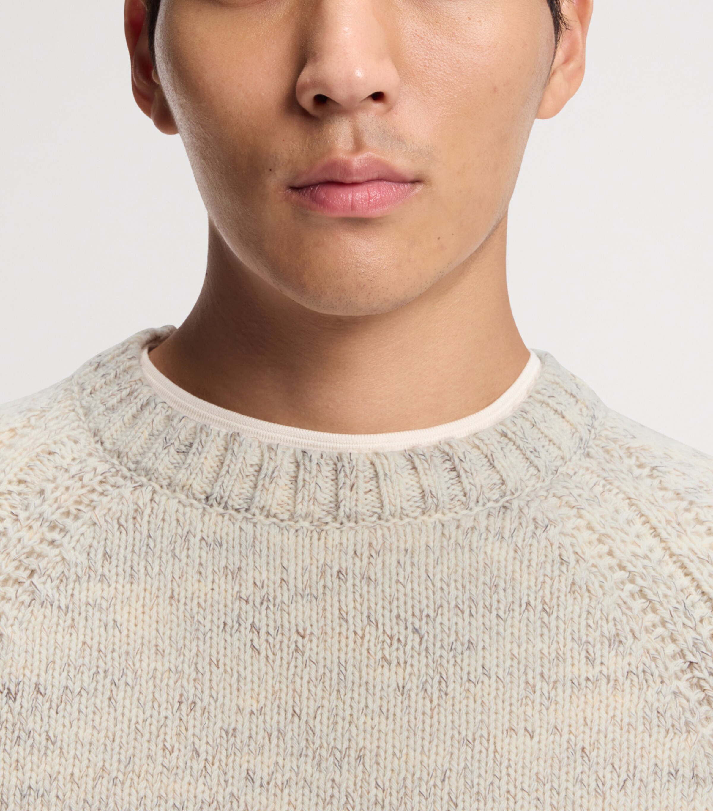 BOSS Mens Cashmere-Wool Tweed-Effect Sweater Image 5