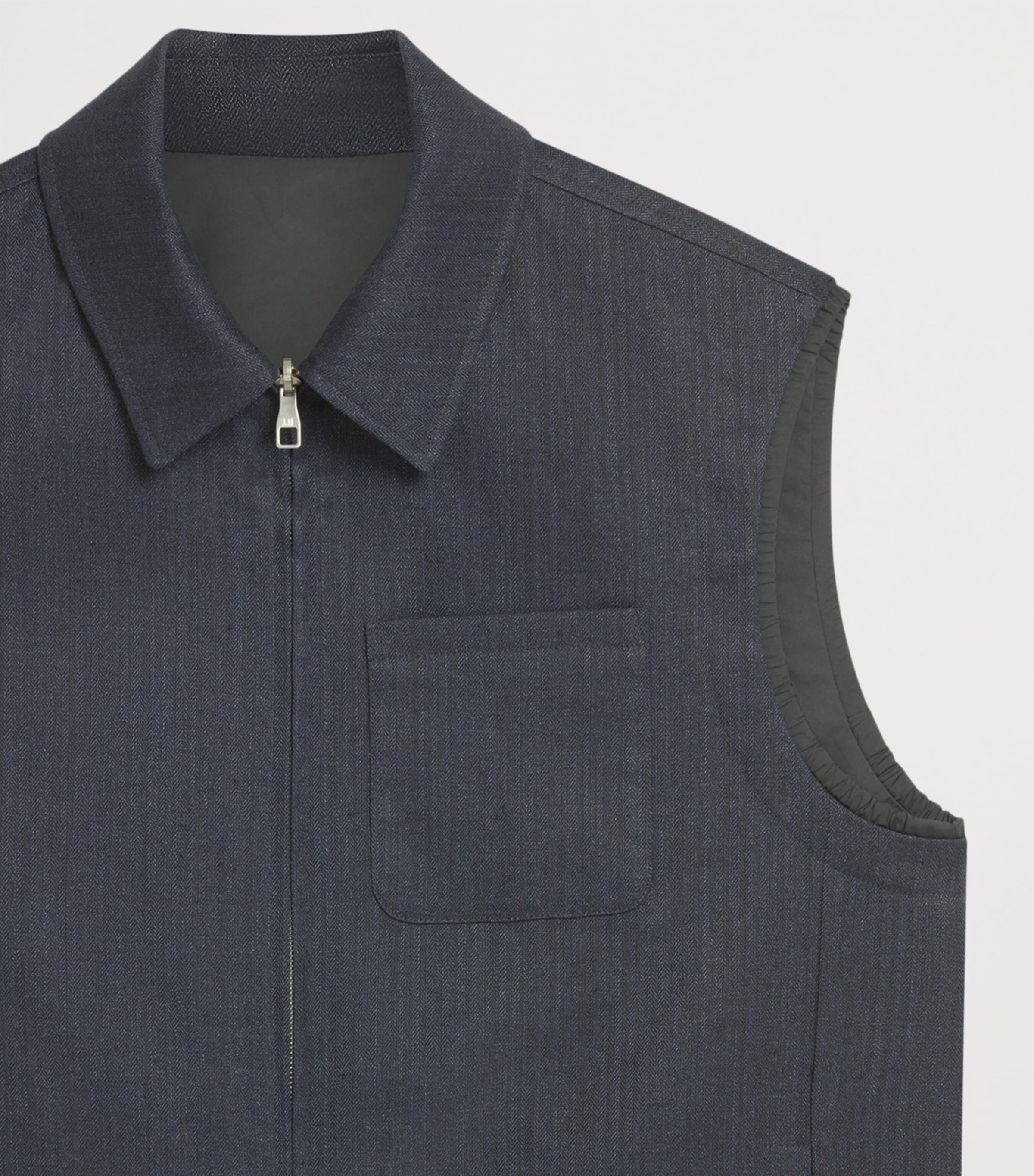 Linen Reversible Gilet 410NAVY Image 6