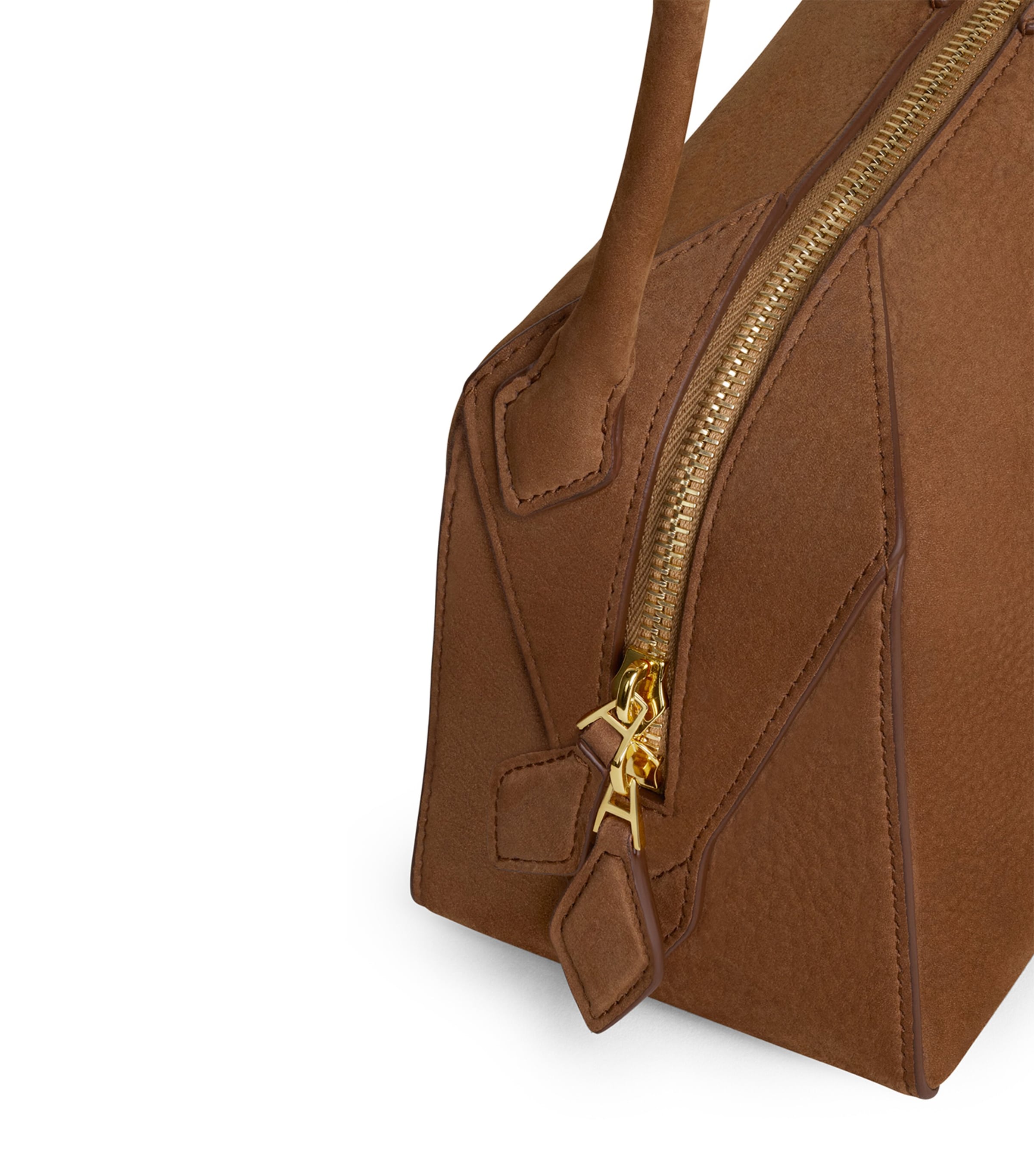 Alaïa Small Leather Le Bouledogue Shoulder Bag Brown Image 3
