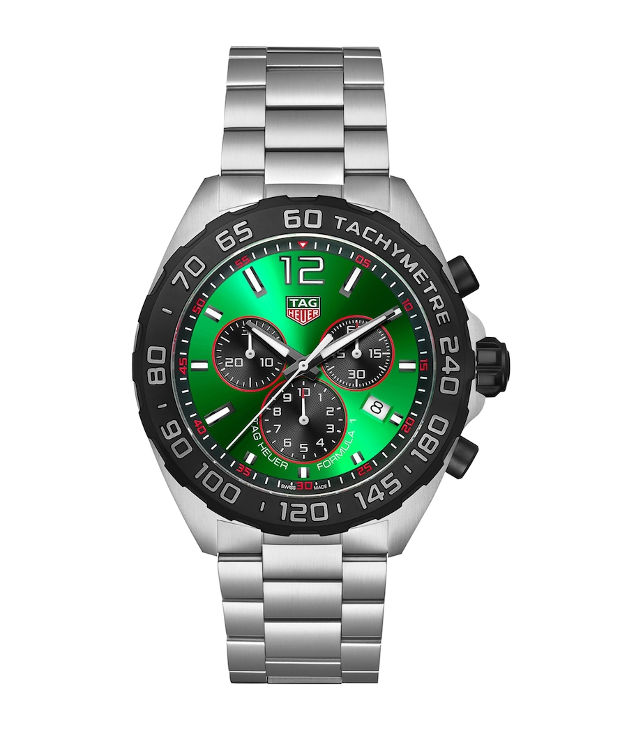 TAG Heuer Stainless Steel Formula 1 Chronograph Watch 43mm Green Image 1