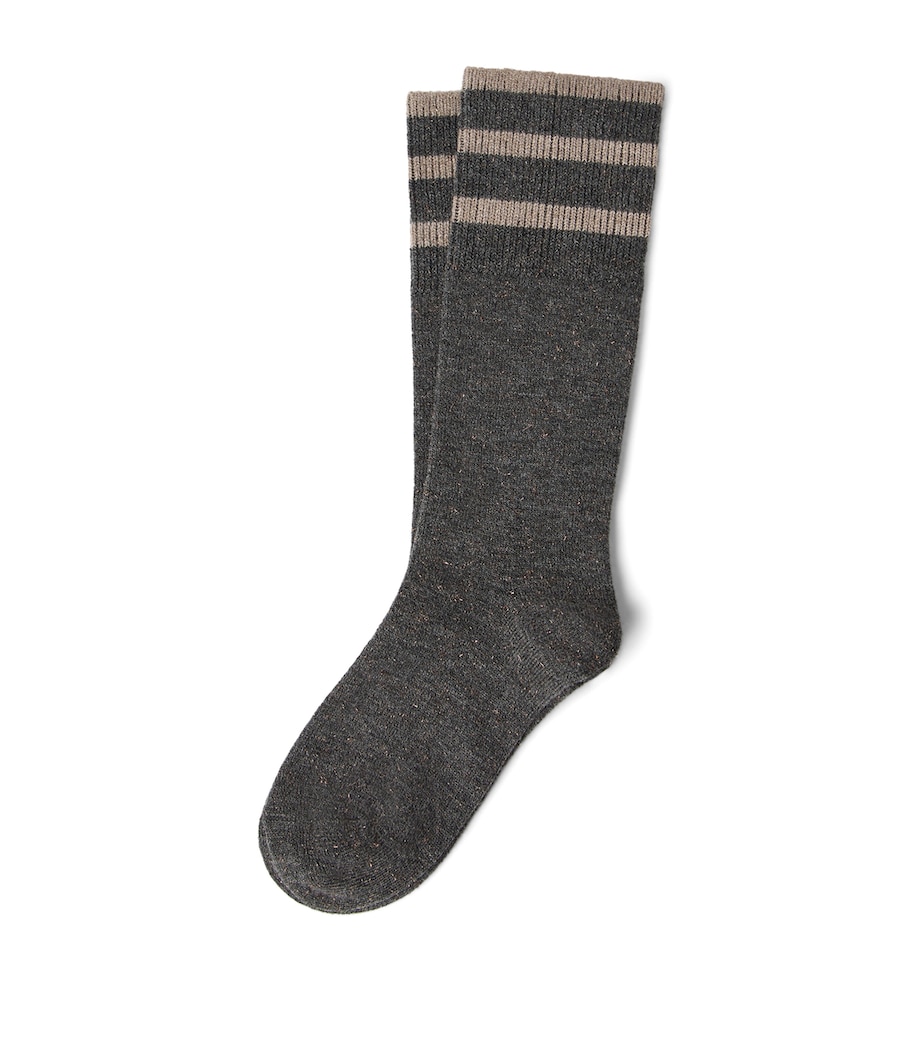 Brunello Cucinelli Womens Cashmere-Blend Sparkling Socks Image 1