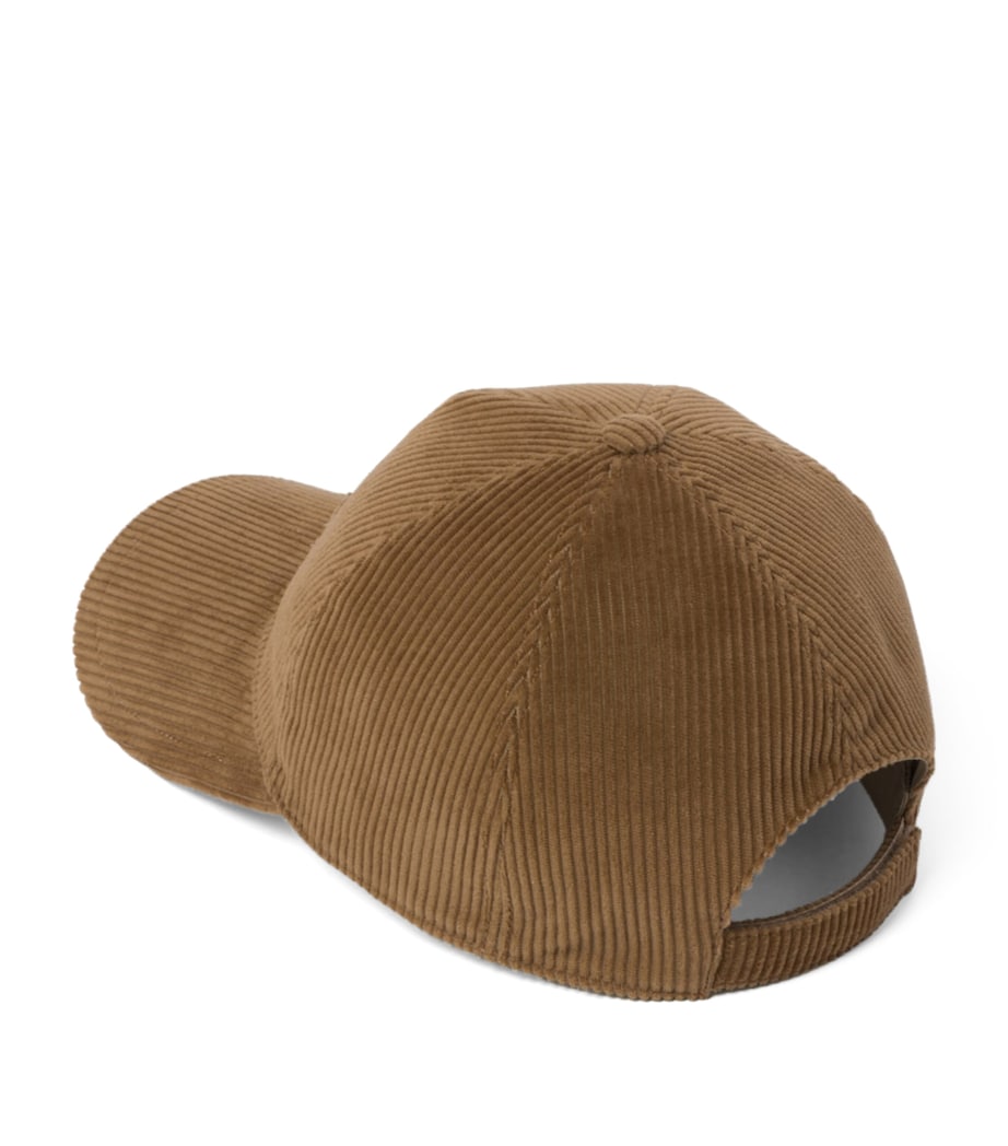 Corduroy Logo Baseball Cap F0401 Image 4