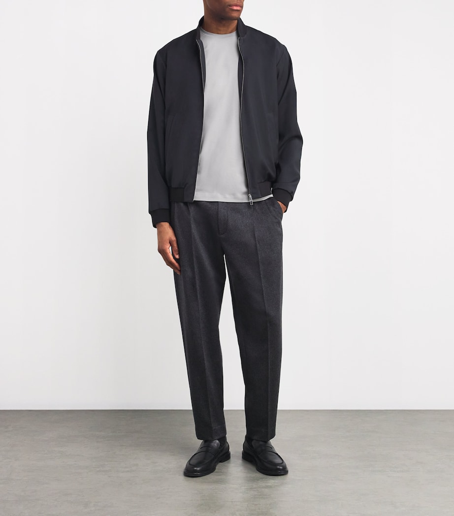 Corneliani Mens Stretch-Cotton T-Shirt Gry Pc Dye Pearl Image 2