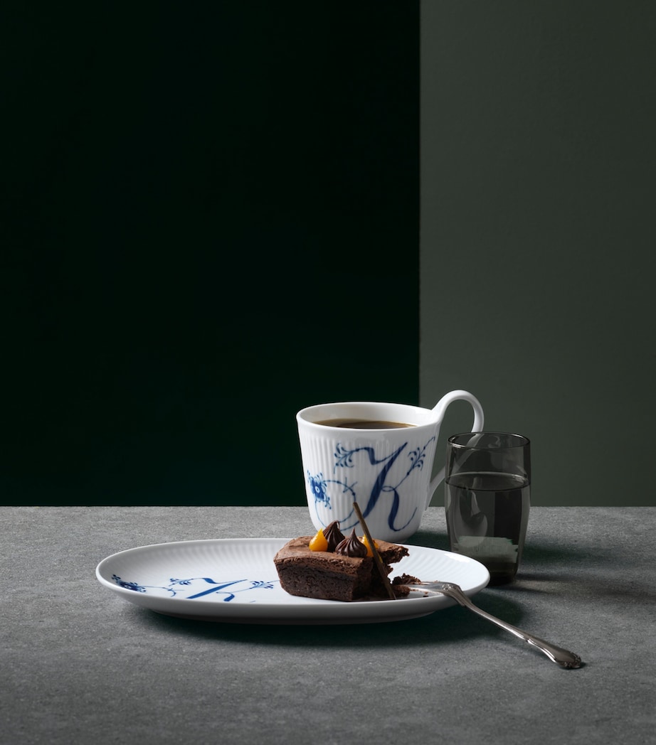 Porcelain Fluted Alphabet Mug BLUE Image 2