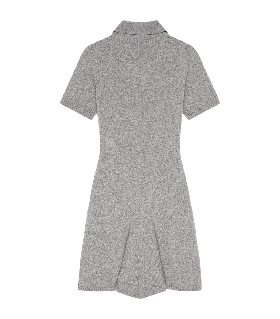 Wool-Cashmere Logo Mini Dress LIGHT GREY Image 2